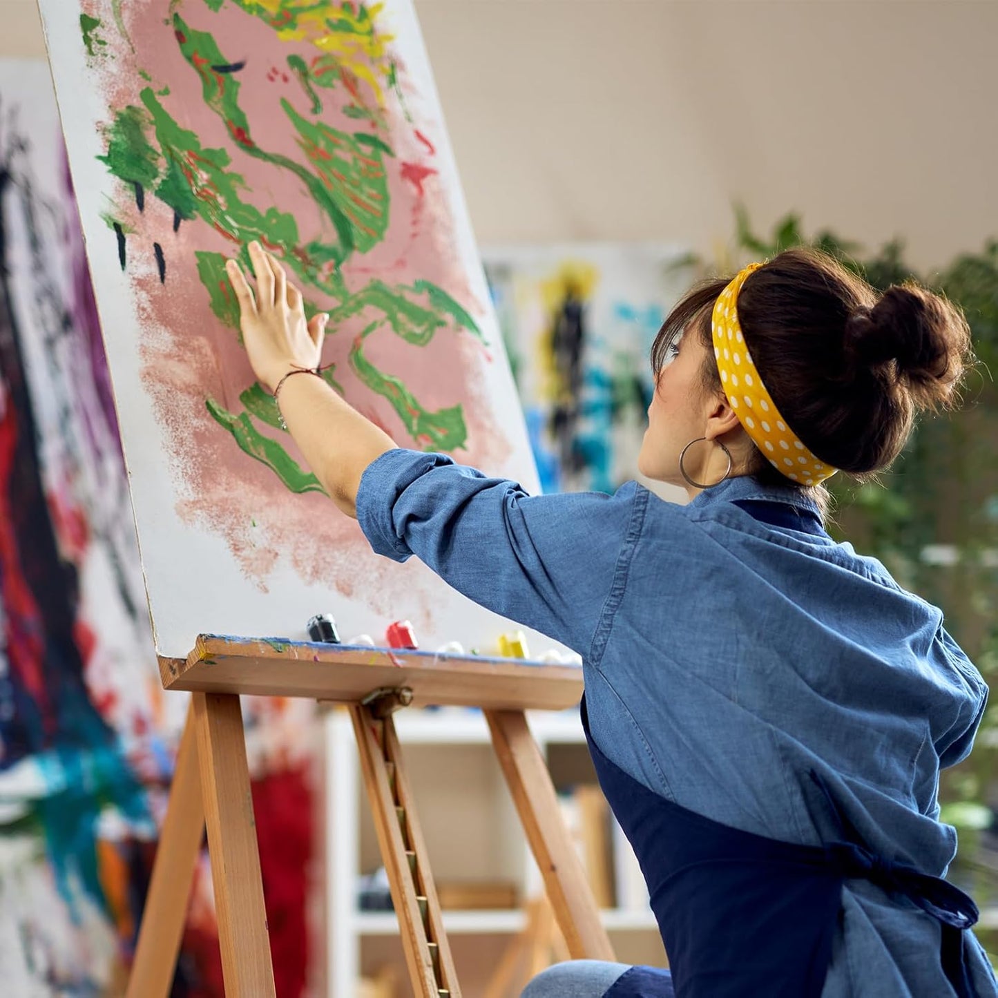 ESRICH Canvas for Painting 18x24 Inch, 2 Pack Canvas Boards for Painting Cotton Primed Acid Free Large Blank Canvases, Canvas Panels for Oil Paint, Watercolor, Acrylic Paint, Gouache and Tempera.