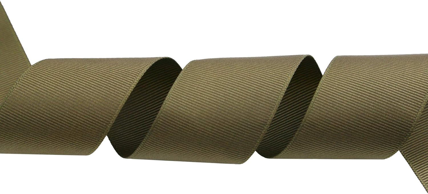 ITIsparkle 11/2" Inch Grosgrain Ribbon 25 Yards-Roll Set for Gift Wrapping Cake Decoration Party Favor Hair Braids Hair Bow Baby Shower Decoration Floral Arrangement Craft Supplies, Dark Olive Ribbon