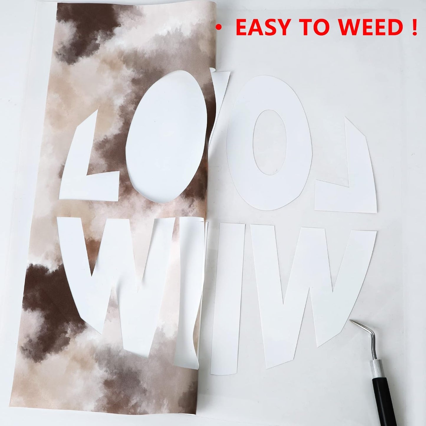 RENLITONG Tie Dye HTV Rainbow Heat Transfer Vinyl 10Inch by 10ft Roll Iron on DIY for T-Shirt Rolls Easy to Cut & Weed for Heat Vinyl Glossy