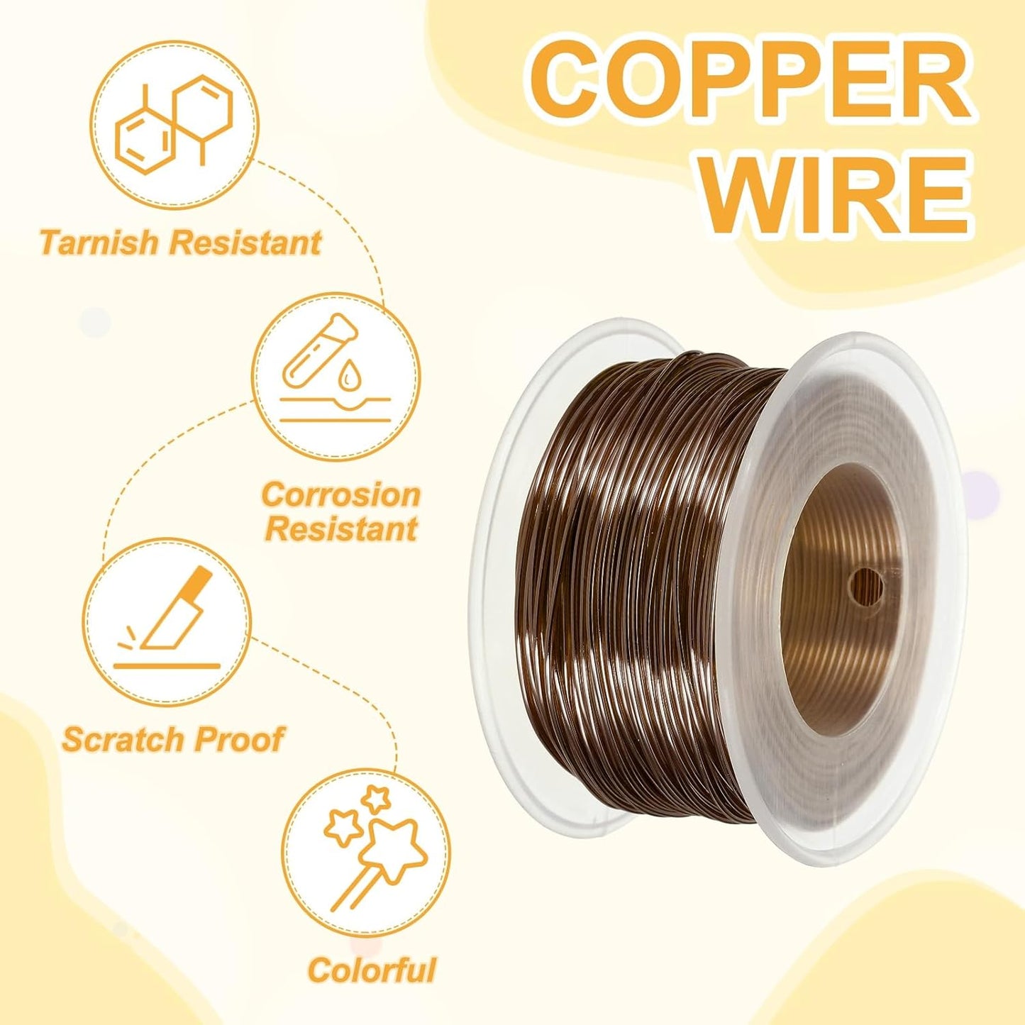 uxcell 18 Gauge / 1mm Anodized Aluminum Wire for Jewelry Craft Making, 102 Feet Bendable Flexible Wire for DIY Home Decor Gardening Sculpture, Bronze