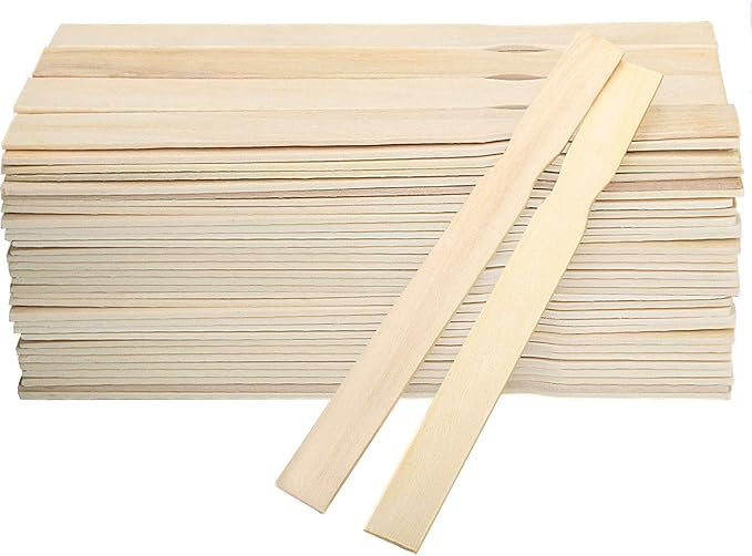 ZOENHOU 100 PCS 10 Inch Paint Sticks, Premium Wooden Paint Stir Waxing Mixing Sticks Bulk for Crafts Painting Crafting Resin Wood Paddle Hobby Projects Garden