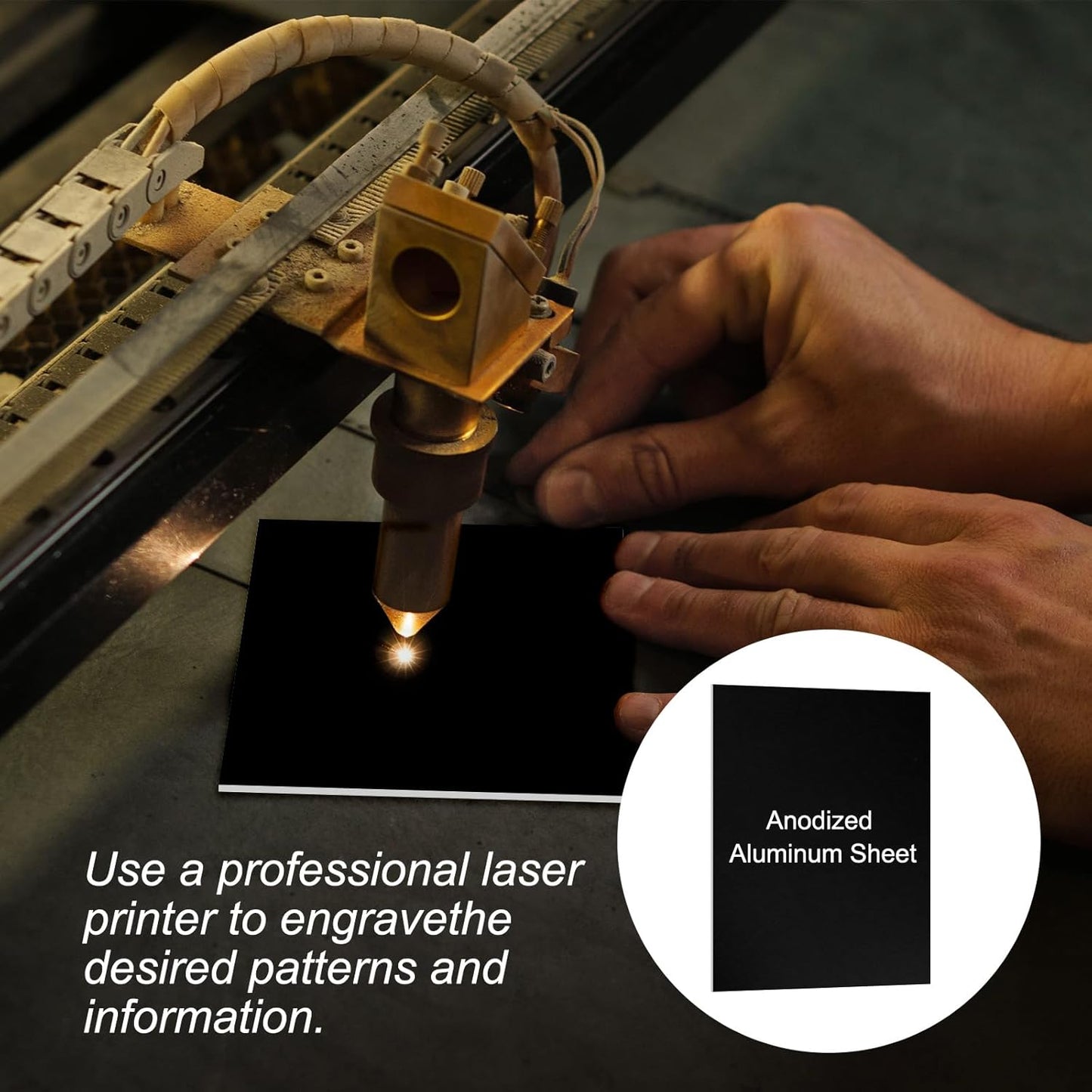 PATIKIL 7x5x1/32inch Anodized Aluminum Sheet, 10Pcs Metal Rectangle Aluminum Plate 0.8mm Thick Engraving Blanks for Laser Engraving DIY Decorative Crafting Home Decoration, Black