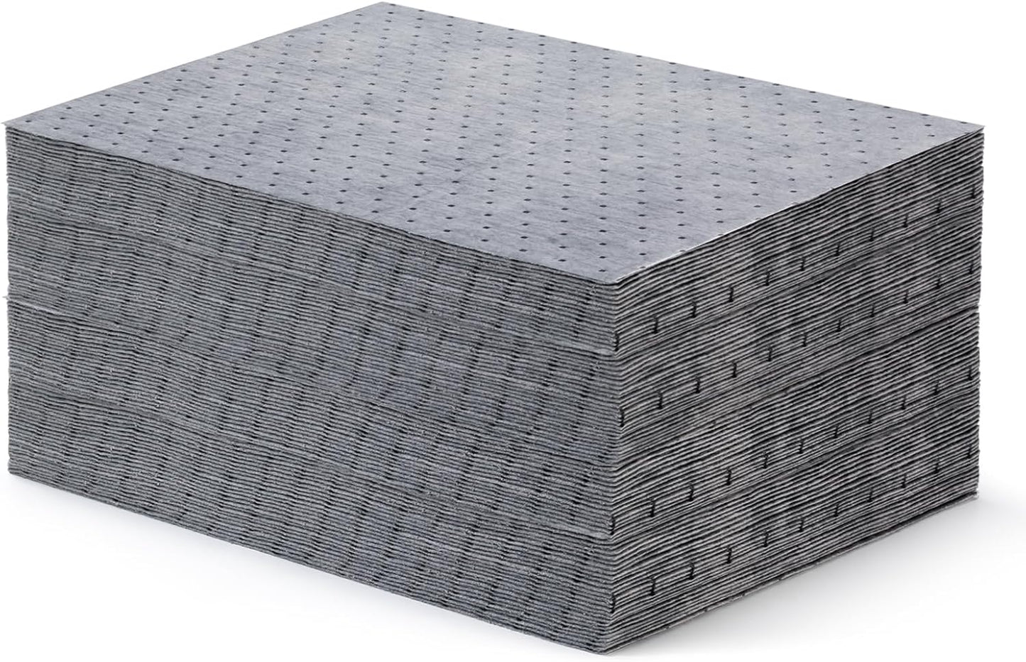 15" x 20" Heavyweight Oil and Water Absorbing Pads,Gray Absorbing Heavy Weight Oil and Water Absorbent Mat Pad 30Pads(Gray)
