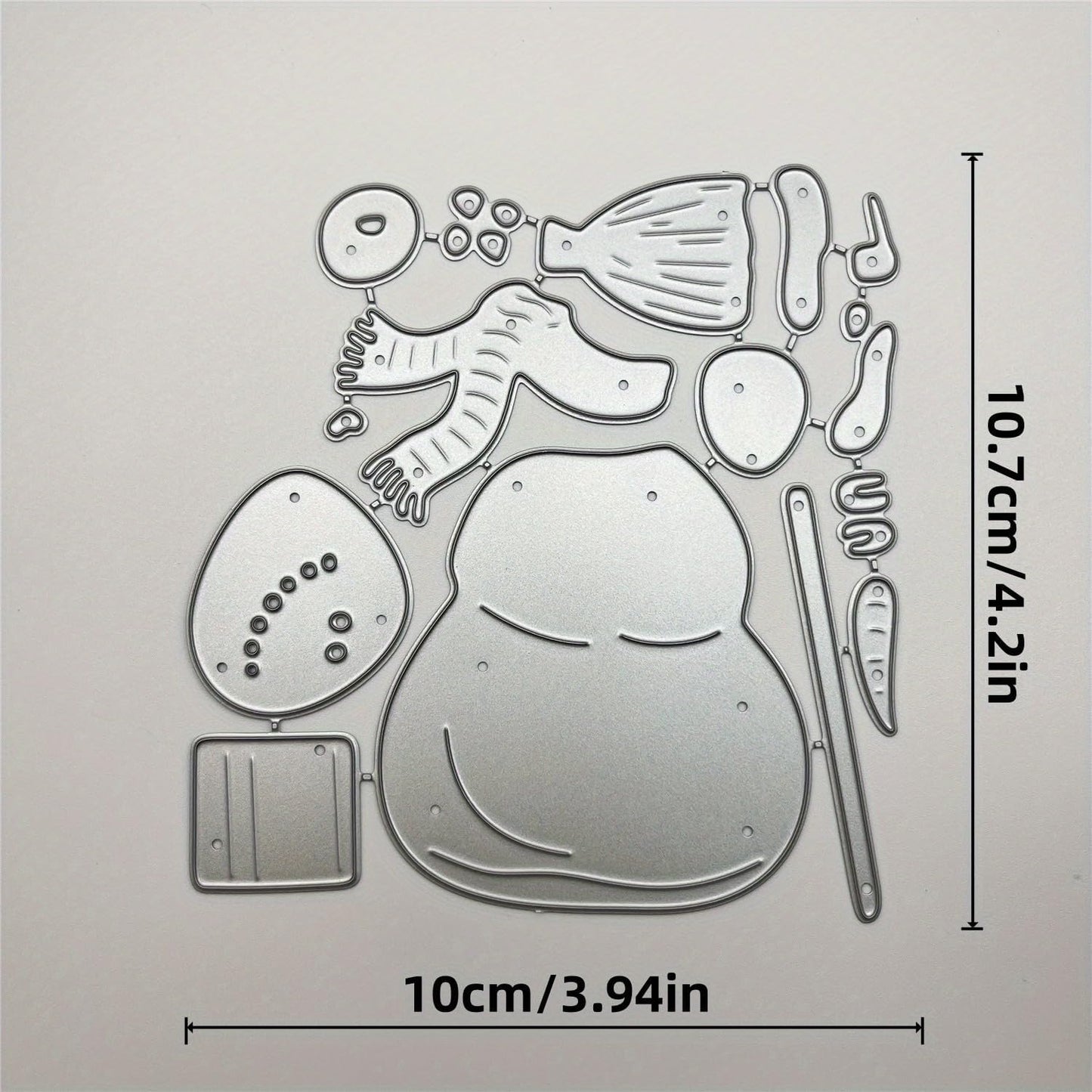 Festivals Metal Cutting Die for Scrapbooking, Christmas Cut Stencils for DIY Scrapbook Photo Album Decorative Paper Card, Card Making Supplies, Embossing (Snowman 4.2 x 3.9 in)