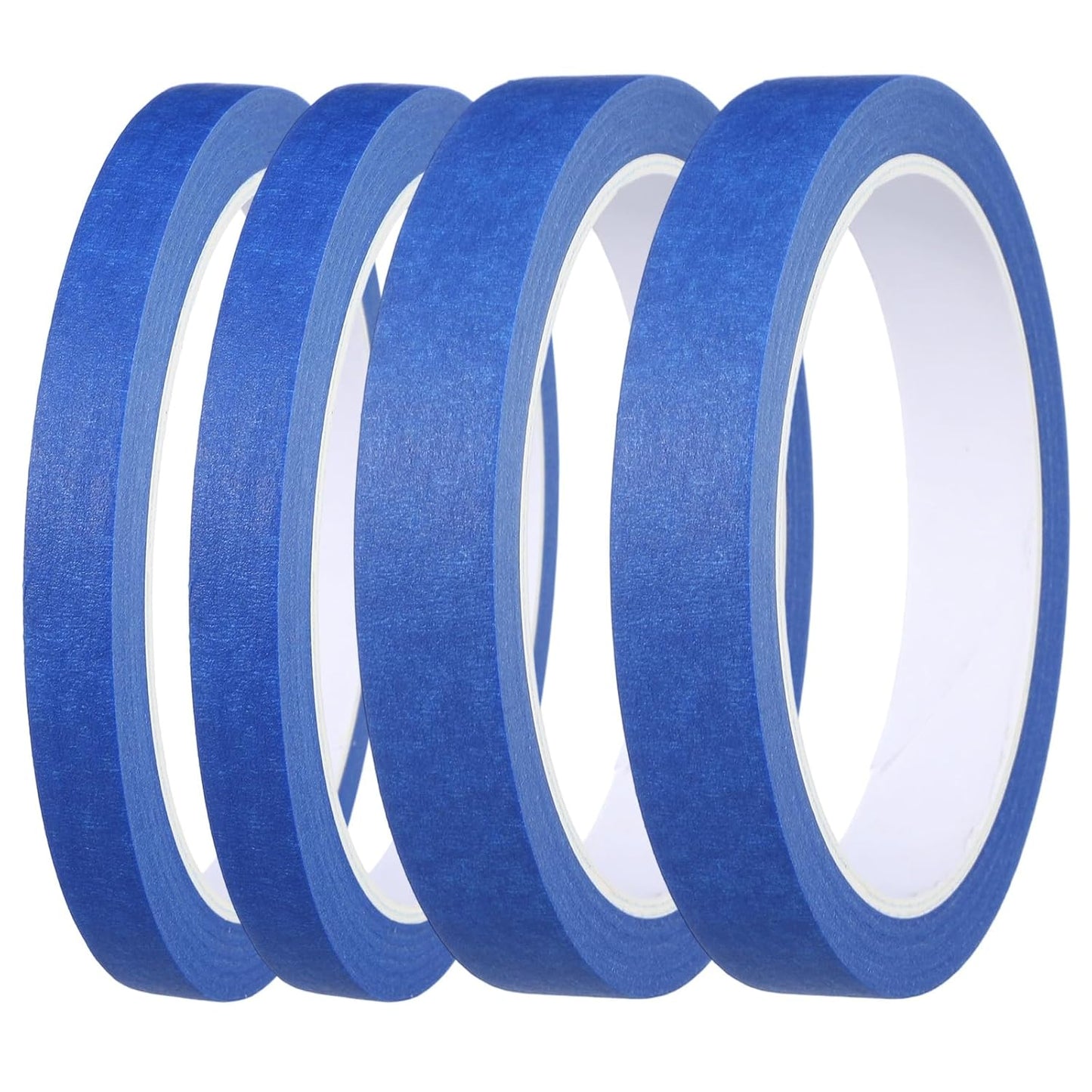 4 Rolls Making Tape, Blue Watercolor Tape for Paper Border, Artist Tapes for Watercolor Paper, Easy to Tear Without Damaging The Papers, Sketching, Oil Painting, 0.39in, 0.59in,