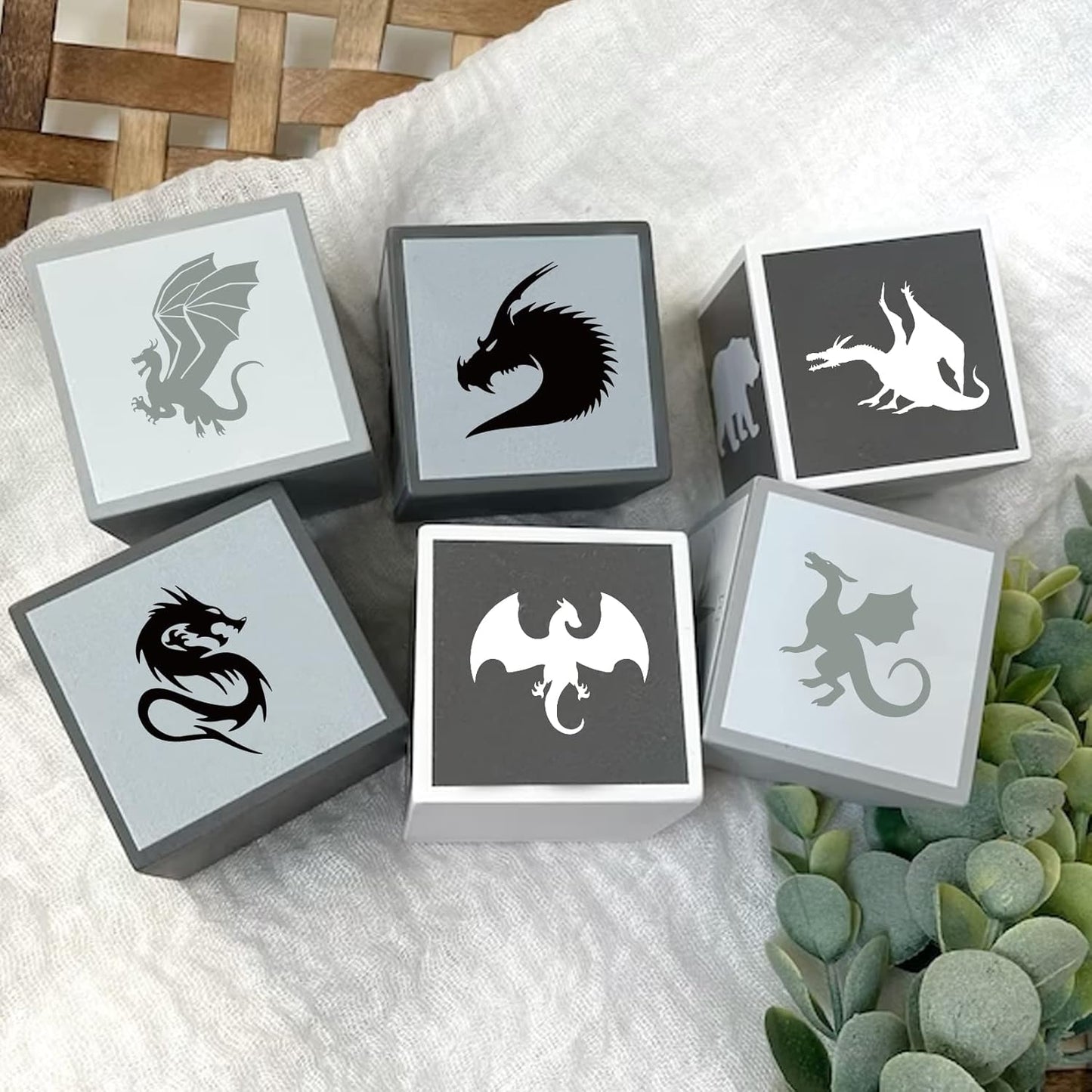 Small Stencils for Painting on Wood Reusable, 3 Inch Reusable Stencil for Craft Ornament Paint Template Stencils for Wall Card Rock Wood Signs Coasters Canvas Home Decor (Dragon)