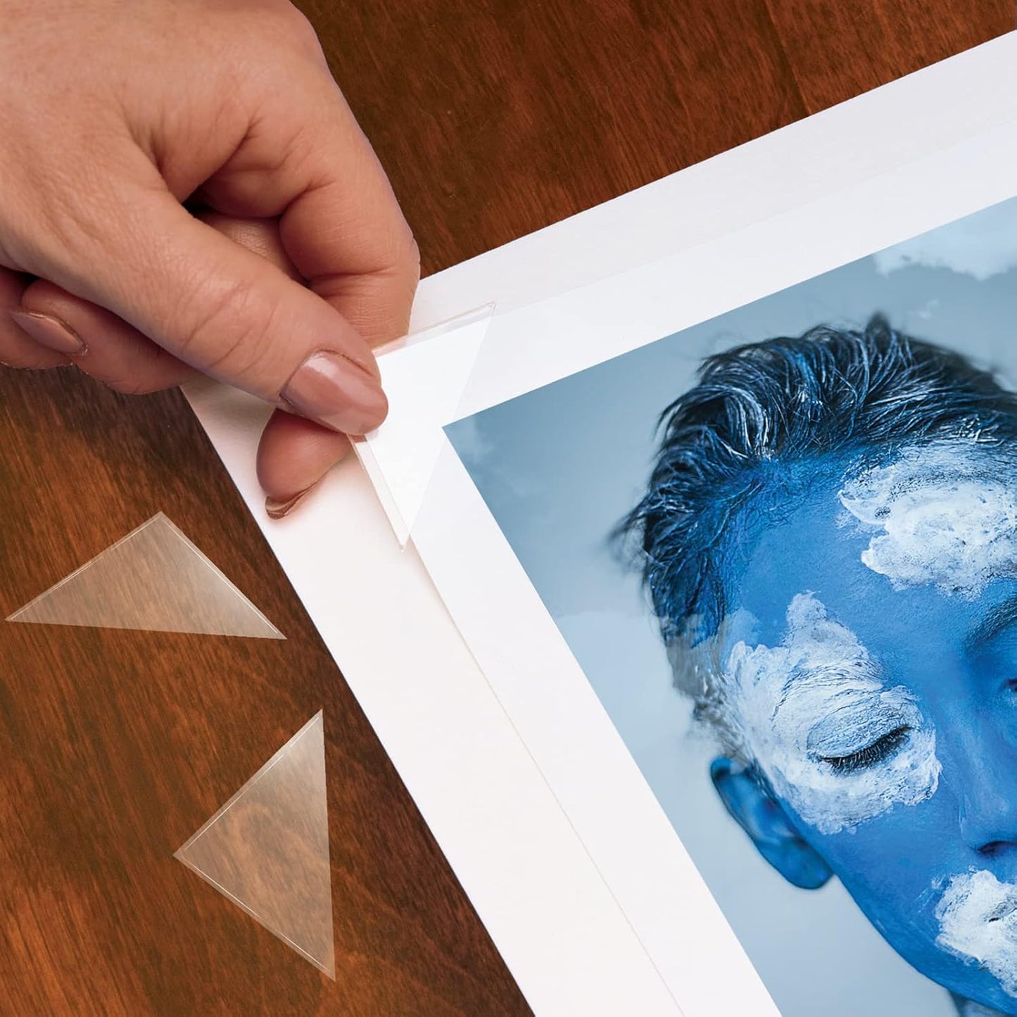 Lineco Acid-Free Archival Polypropylene Mounting Corners, Self Adhesive and Pressure Sensitive, 1.25", for Artwork Pictures and Documents (Qty:256)