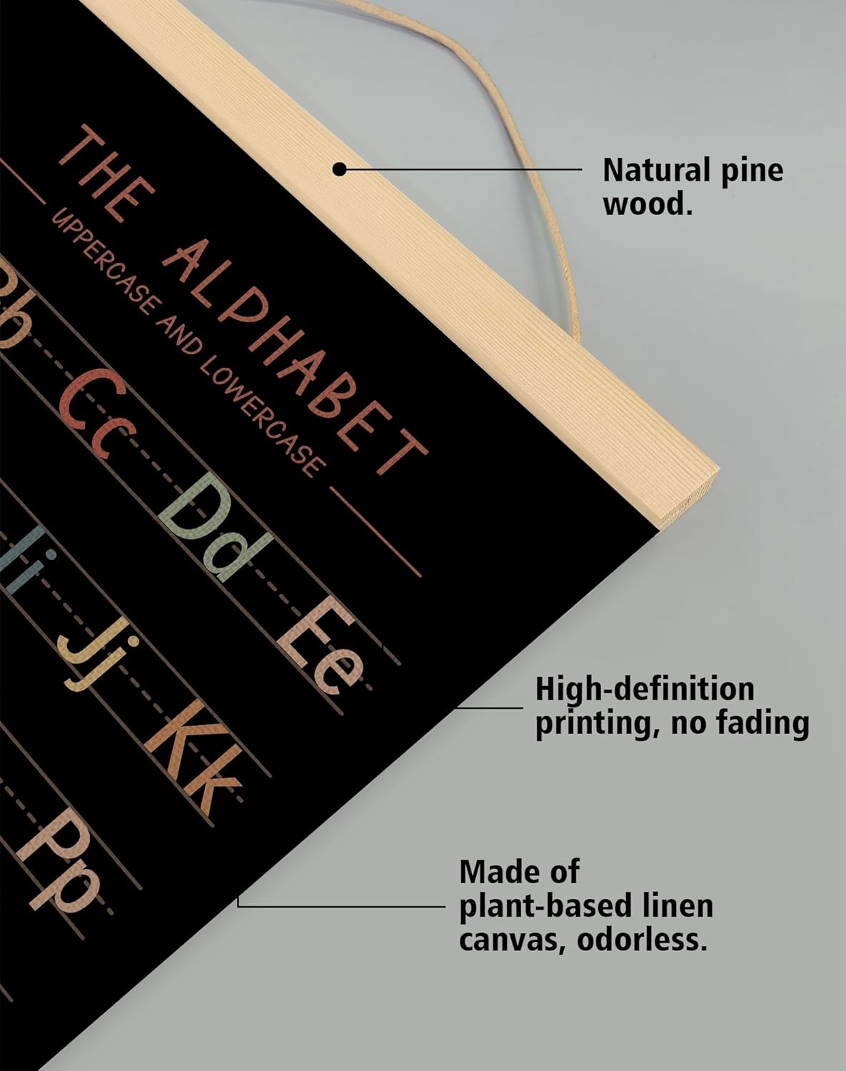 Alphabet and Numbers Wall Chart Set of 2 ,Kids Educational Posters,ABC and 1-20 Number Learning Banners for Toddlers, Preschool Classroom, Homeschool, Nursery, Playroom Decor 14 x 18.5 Inch (colorful)