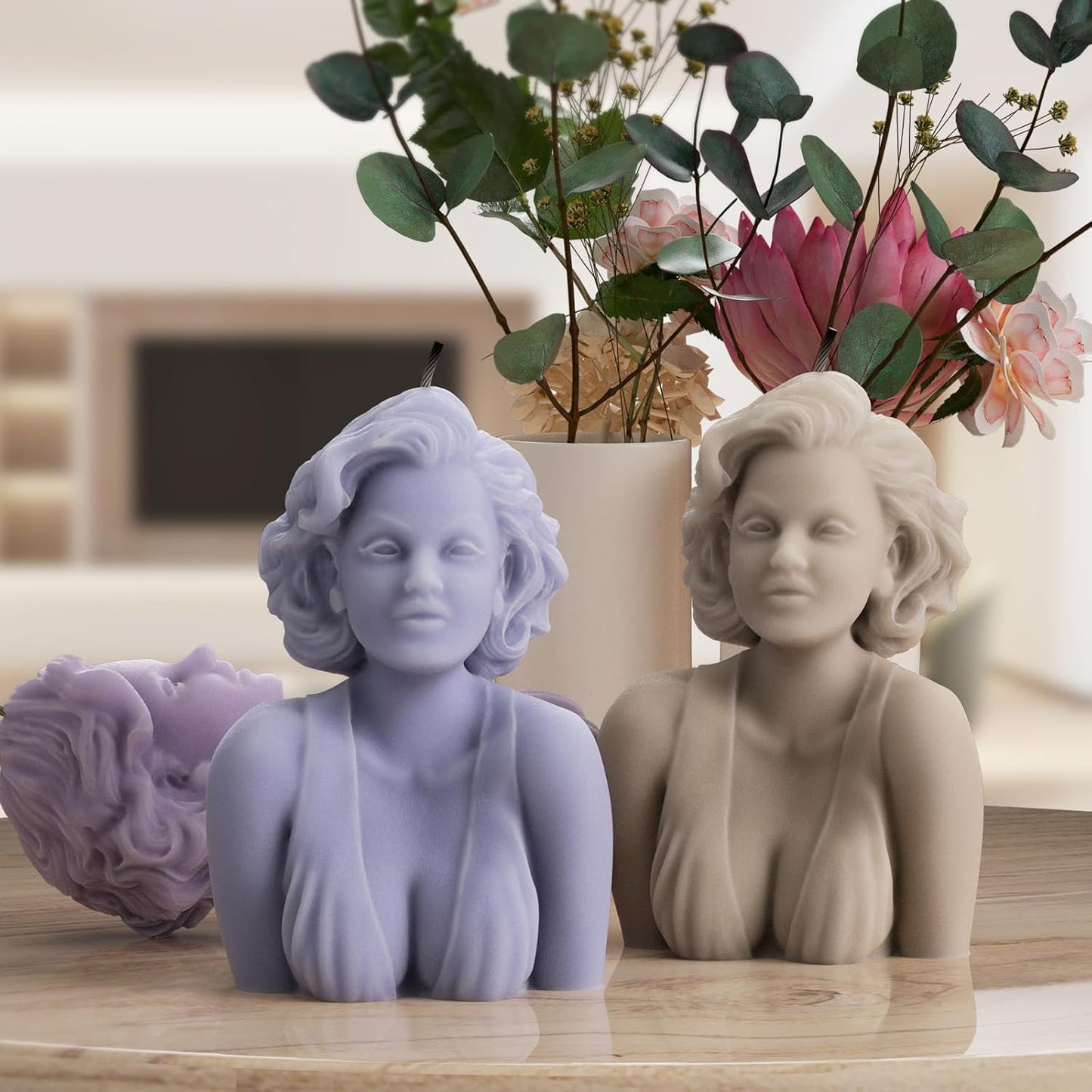 Dance Girl Molds Dance Candle Resin Mold - Resin Casting Silicone Molds for Home Decor & Candle Making Wave Spiral Mold