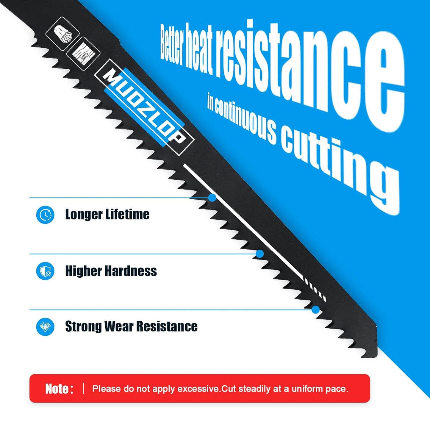 25 Park 12 inch Reciprocating Saw Blades Set,5 TPI High Carbon Saw Blades, Woodcutting Saw Blades with Organizer Case (25, 5TPI/300mm)