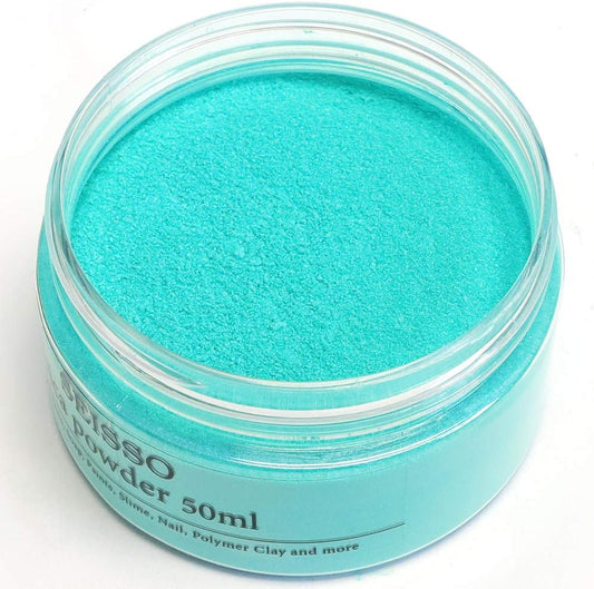 SEISSO Turquoise Blue Mica Powder for Epoxy Resin 1.7 oz /50g Powdered Pigment for Soap Colorant Bath Bomb Dye, Cosmetic Grade for Lip Gloss, Acrylic Nails Polish, Craft Projects