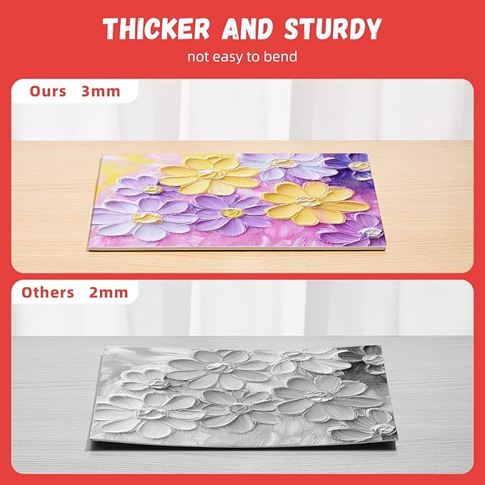 Simetufy 100 Pack 8x10 Bulk Canvas Boards for Painting Value Pack Small Flat Canvas Panels 100% Cotton for Gouache Watercolor Acrylic Oil Paint, for Art Class & Party