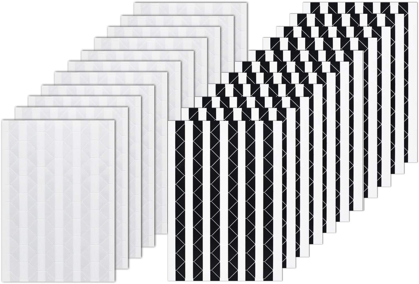 VIPbuy 2244 Count Photo Mounting Corner Stickers Self Adhesive for Scrapbooking Photo Album Diary DIY Craft, 22 Sheets (Black & Clear)