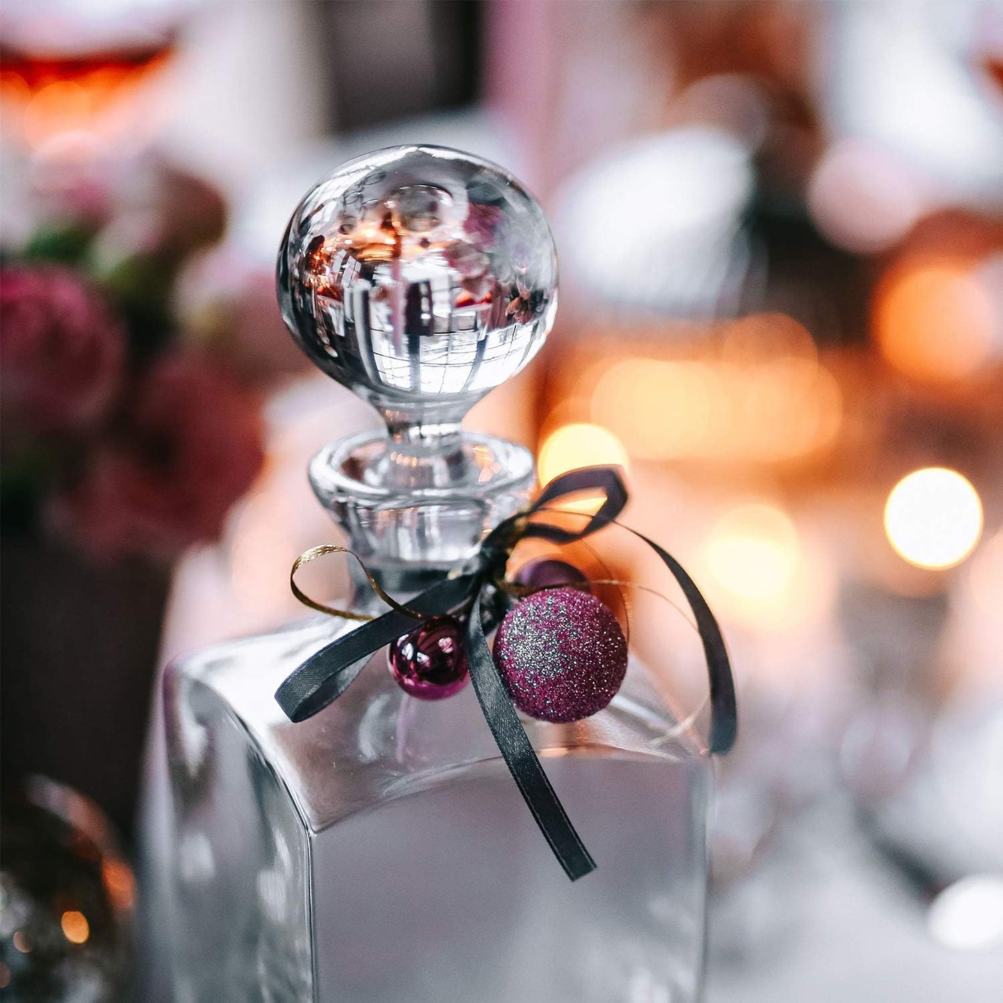 Humphrey's Craft 1/4 Inch Black Double Faced Satin Ribbon - 50 Yards Variety of Color for Crafts Gift Wrapping DIY Bows Bouquet Decoration Sewing Christmas Tree Wedding and Invitation Card.