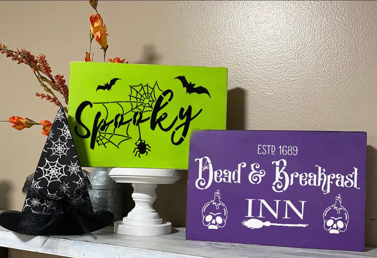 Halloween Stencils for Painting on Wood Large Halloween Stencil Skeleton Boo Hocus Pocus Templates for Porch Sign Door Hanger Decor