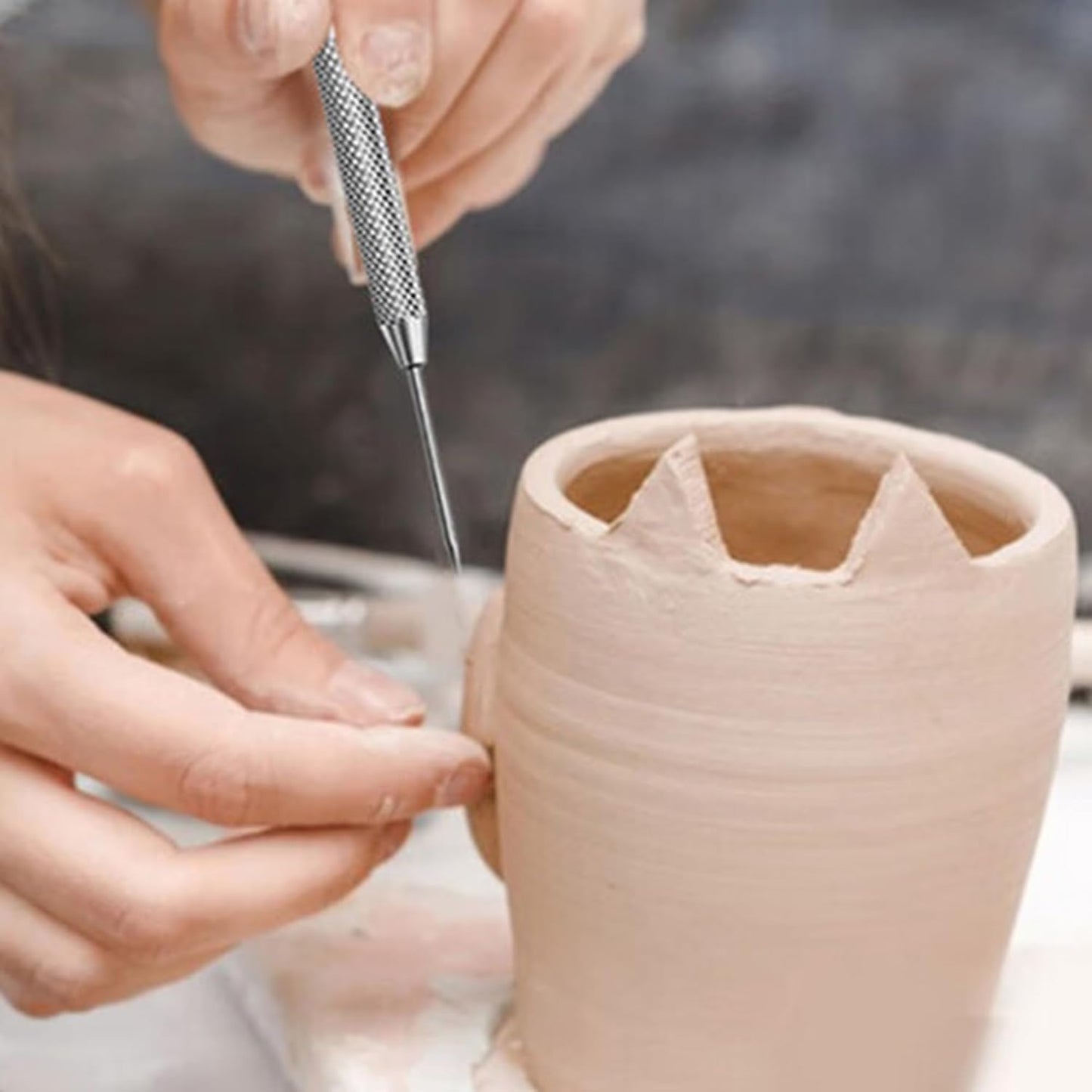 3 in 1 Clay Needle Tools Sculpting Ceramics Pottery Carving Tools for Model Clay Supplies, Ceramic & Pottery Tools Includes Sculpture Feather Pin Carving Knife Needle Texture Tools, LXLVOUEG