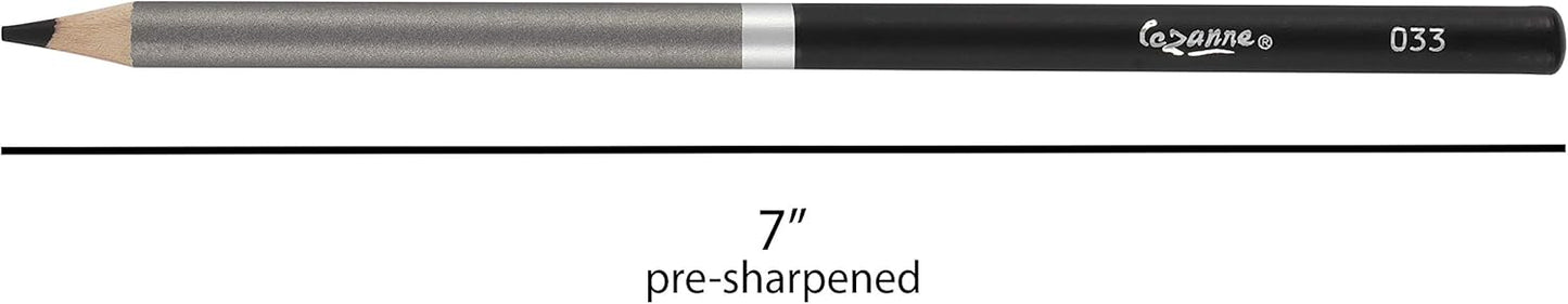 Creative Mark Cezanne Premium Colored Pencils Black Set of 12 - Highly-Pigmented Coloring Pencils for Drawing, Blending, Coloring, and More