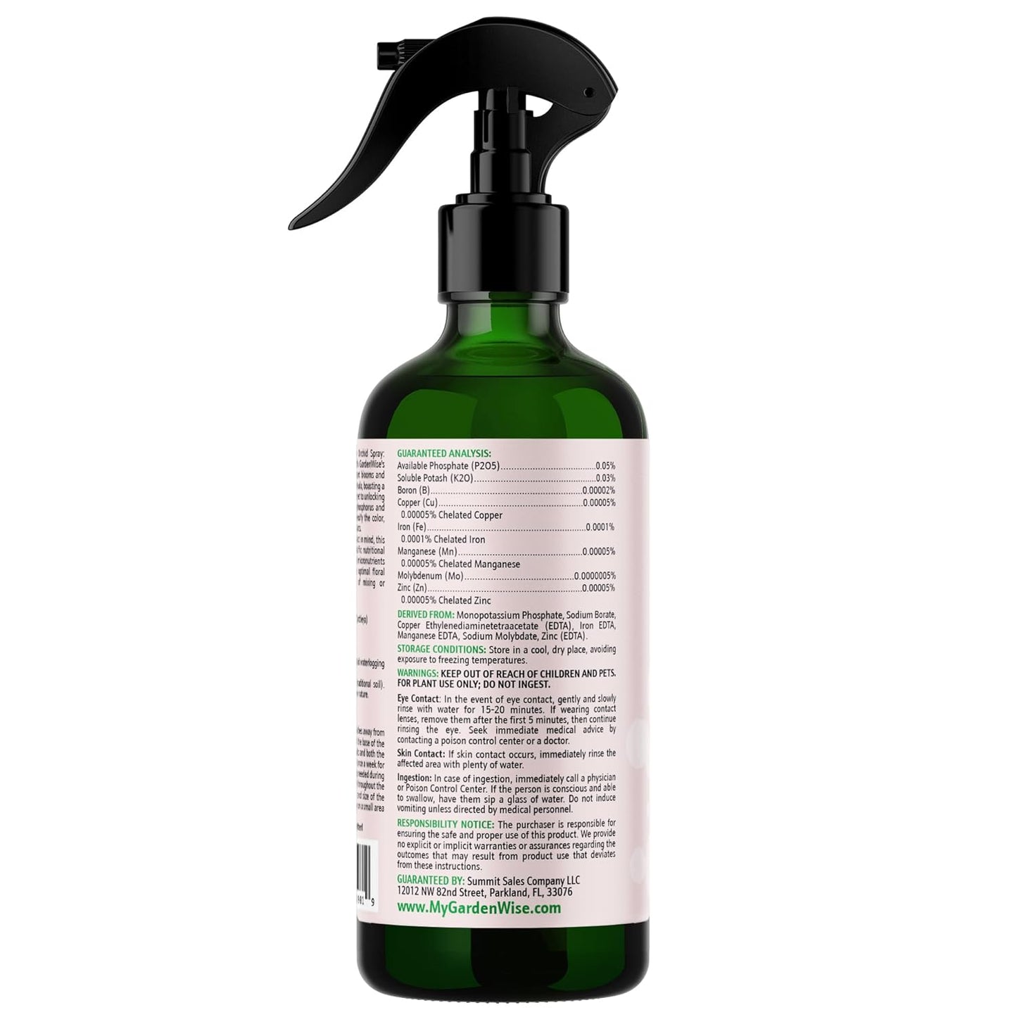 Orchid Food Bloom Booster Fertilizer - Bloom Orchids Fertilizer – Phosphorus and Potassium Formula 0-0.05-0.03 - Ready-to-Use Spray with Chelated Micronutrients (16 OZ)