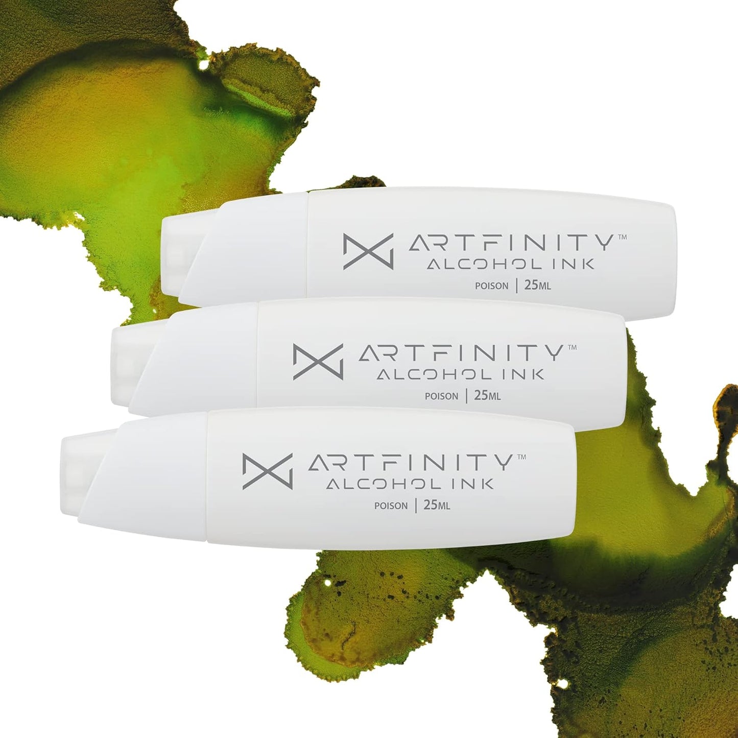 Alcohol Inks 3 Pack - Vibrant, Professional, Dye-Based Alcohol Inks for Artfinity Alcohol Markers, Artists, Drawing, & More! - Poison YG3-6