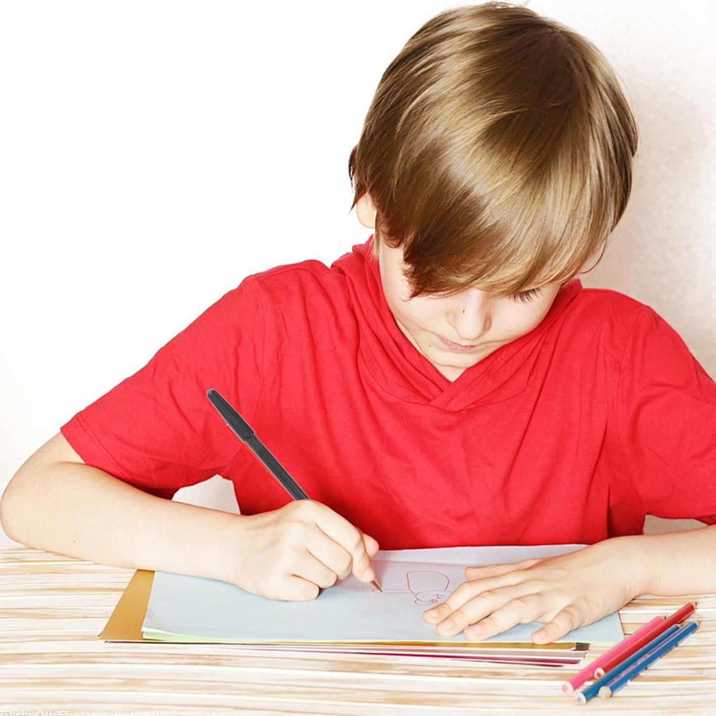 EXCEART3 Pcs Scratch Brush Pens Dual Tip Scratch Painting Stylus Pens with Protective Caps Plastic Drawing Tools