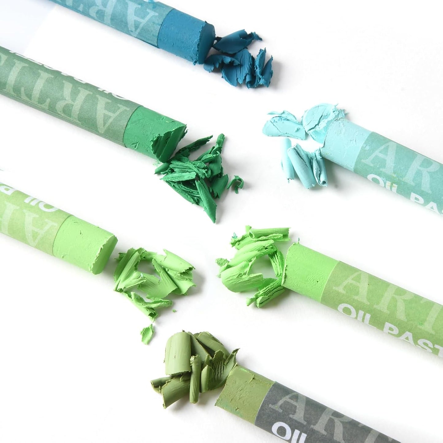 qianshan Soft Oil Pastels Set of 12 Colors,Non Toxic,Soft Texture Vibrant and Creamy Oil Crayons Pastels Art Supplies For Professional Artists Beginners Drawing.Orange&Green