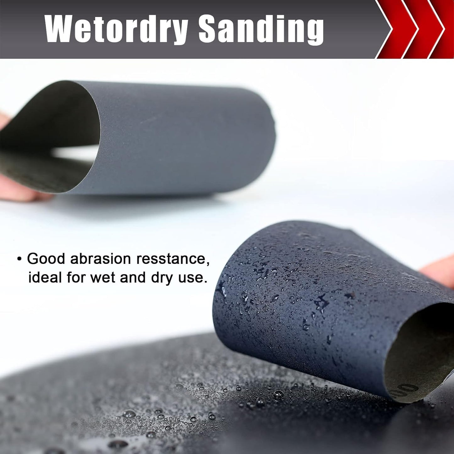 24 Pcs Sandpaper, Wet & Dry Sandpaper Assortment 60/120/320/600/800/1000/1500/2500 Grit Sand Paper for Wood Metal Automotive Drywall Plastic 9 × 11 inch Sandpaper Sheets