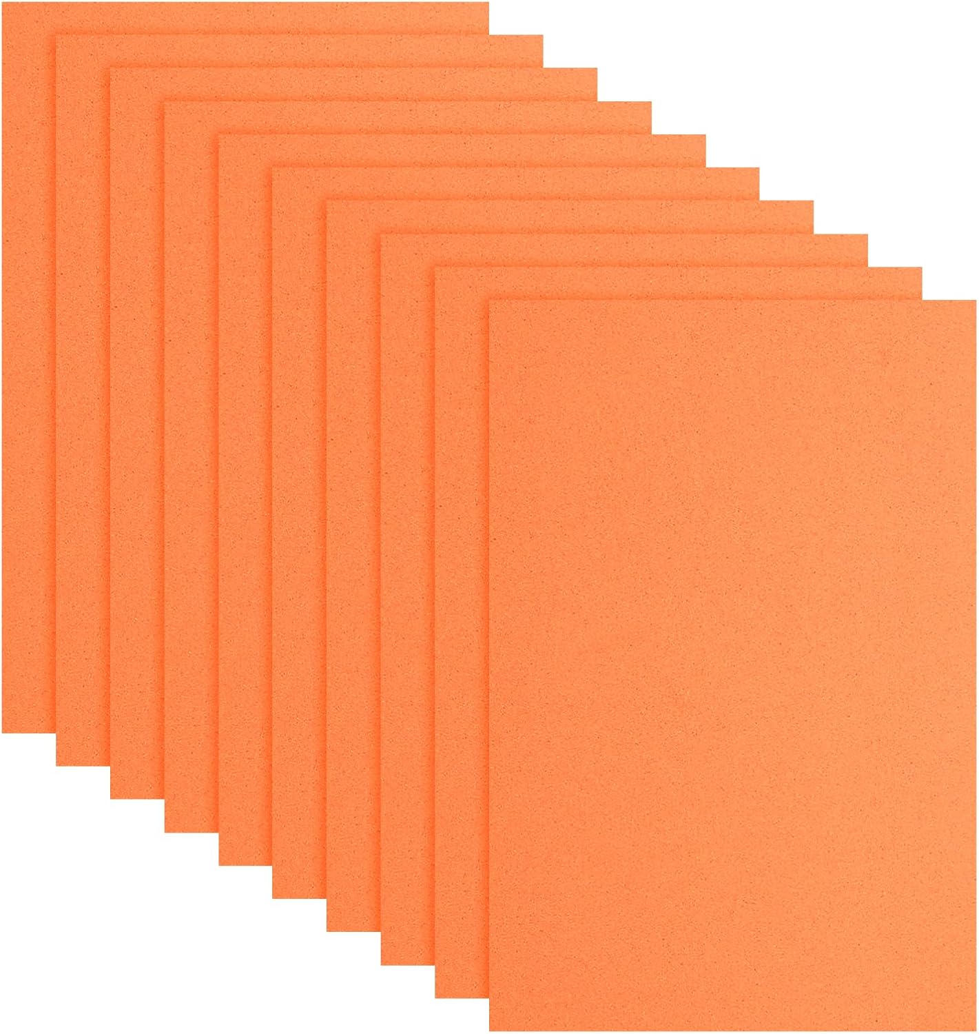 uxcell 10 Pcs Orange EVA A4 Foam Sheets Crafts, 12 x 8 Inch Foam Paper for DIY Crafts Project Classroom Scrapbook Art Cards Home Office Decoration (2mm Thick)