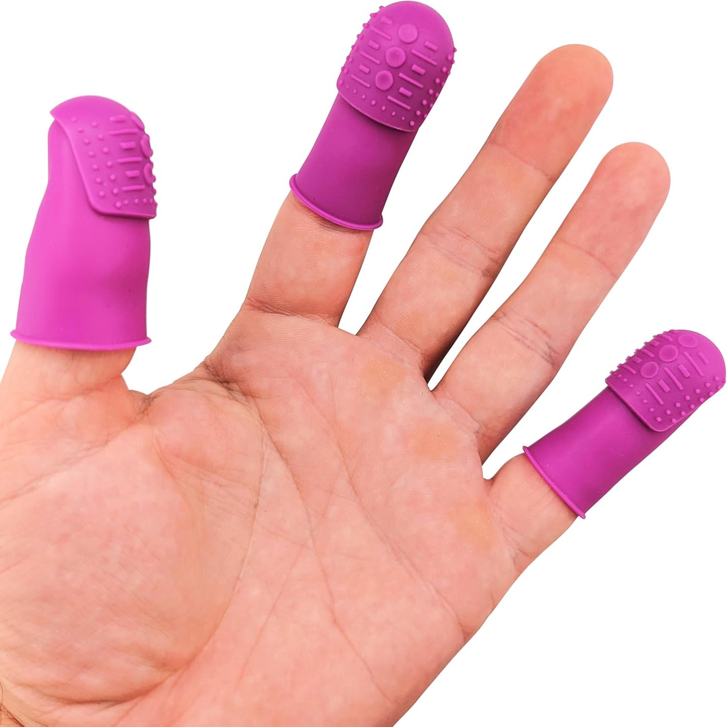 Modern Thimbles | THIK-Grip Series | Small (1) - Medium (1) - Large (1) | Including Flat Head Non-Melting Iron-Over Sewing Pins - 100 Pack - 1.5" Length