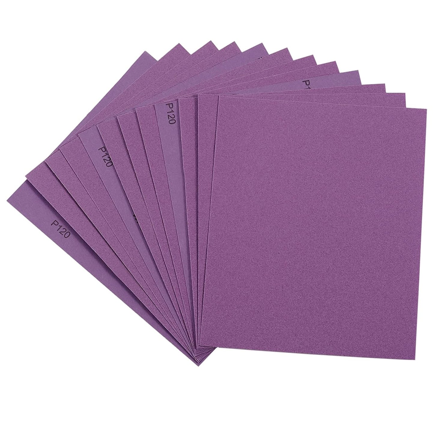 Sandpaper 10Pcs, 120 Grit Sandpaper, Wet Dry Sandpaper Sheets 9 X 11 Inch, White Fused Alumina Abrasive, Fine Sander Paper for Wood Furniture Finishing, Metal Sanding, Automotive Polishing