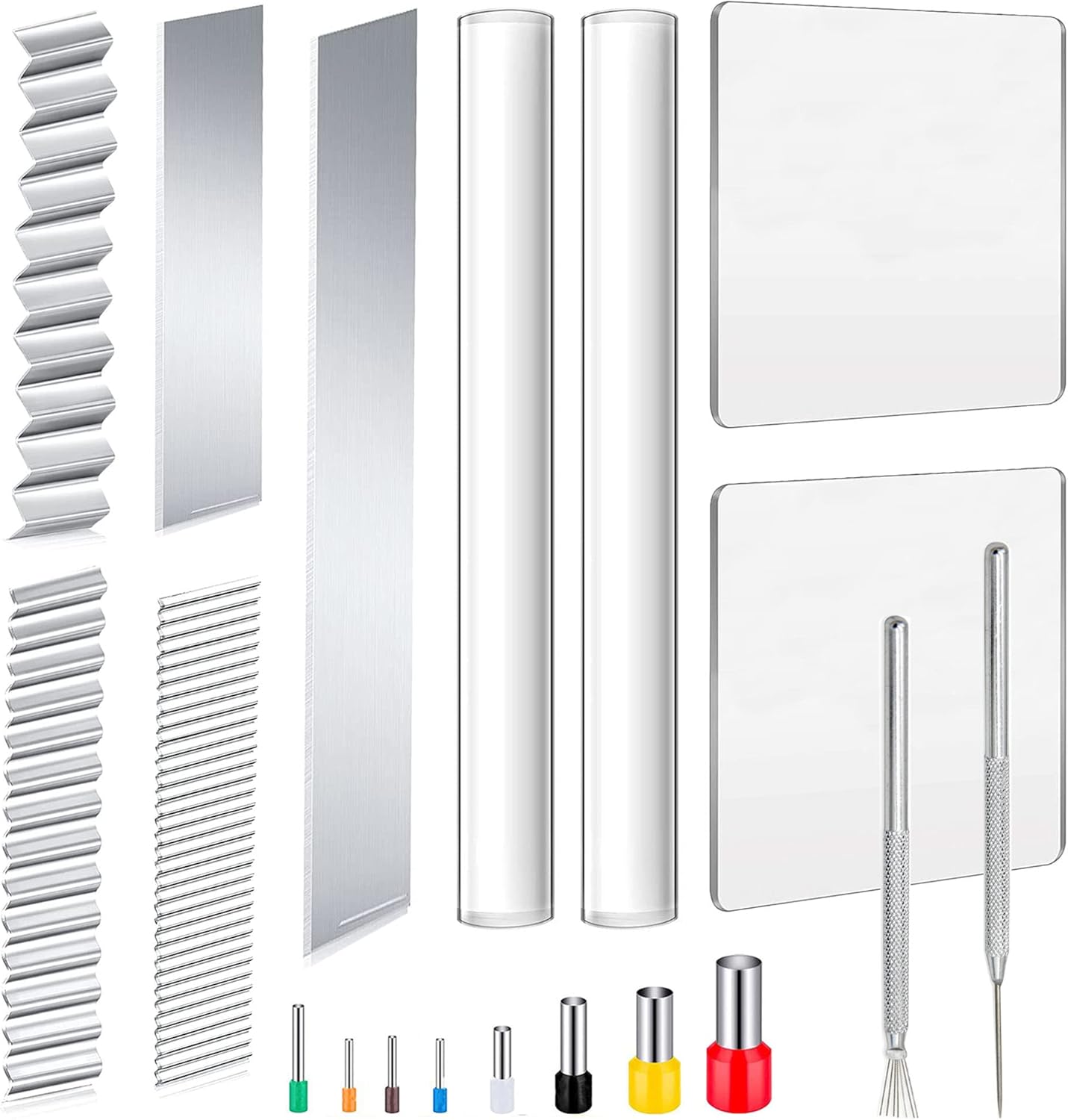 Yayatty 19 PCS Polymer Clay Tools, Acrylic Clay Roller, Acrylic Sheet, Clay Slicer Blade, Round Polymer Clay Cutters with Clay DIY Tool for Clay DIY