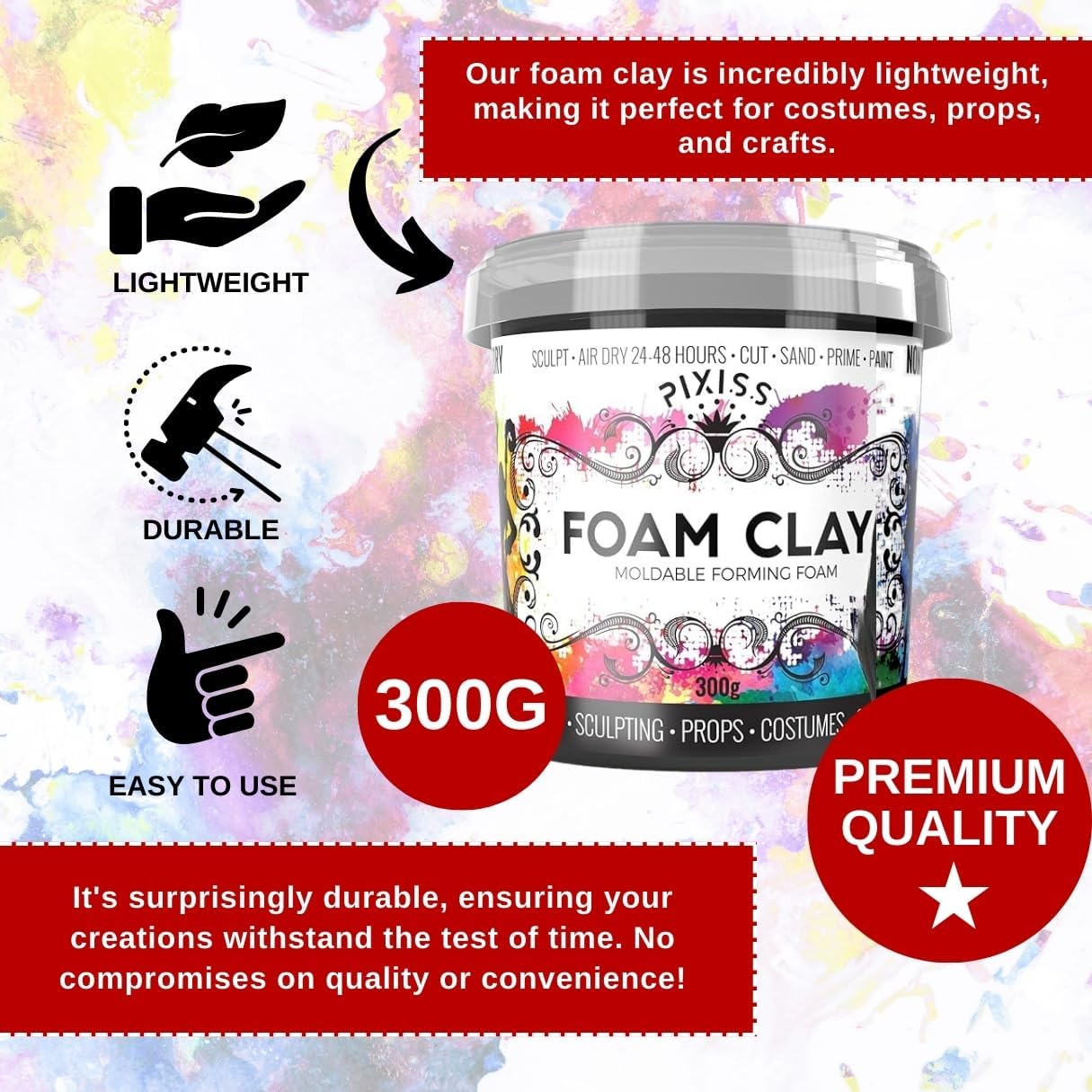 Pixiss Foam Clay (300g, Blue)