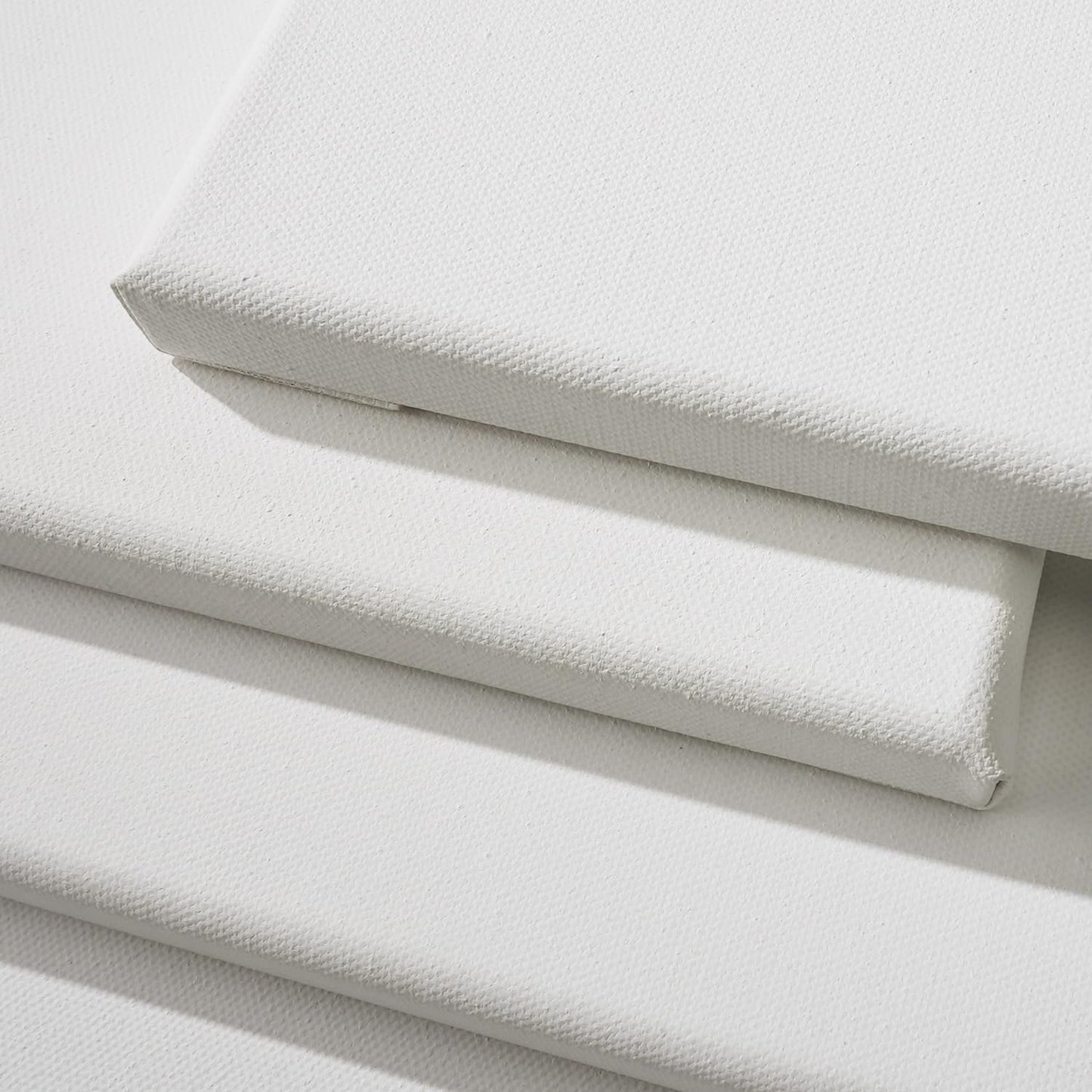 PHOENIX 4x4 Inch 8 Pack Artist Canvas - Small Square Stretched Canvases for Painting - 3/4 Inch Profile, 100% Cotton 11 Oz. Gesso Primed White Blank Professional Canvas Oil & Acrylic Paints