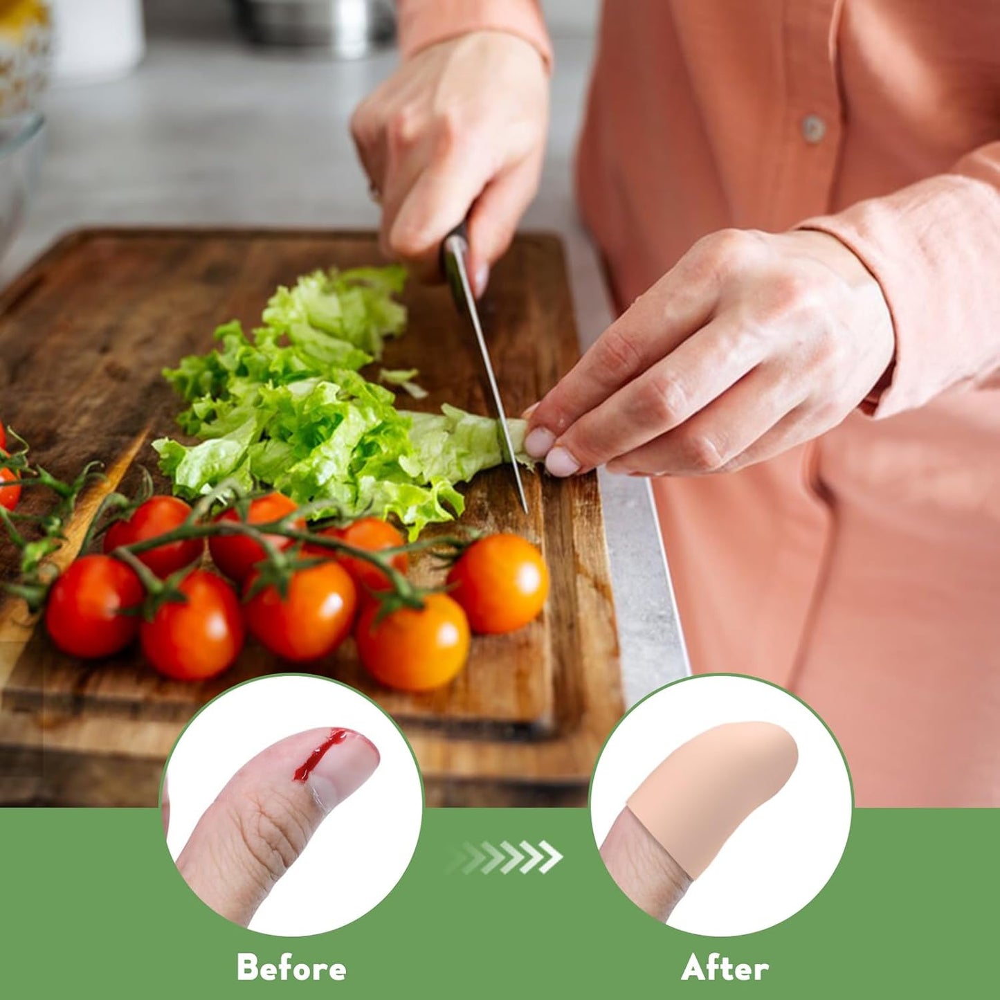 Gel Finger Cots for Thumbs, 10 Pcs Silicone Finger Caps, Rubber Finger Protector Covers for Trigger, Arthritis, Cracking, Peeling, Hangnail, Callus and Pain Relief, (Nude, Medium)