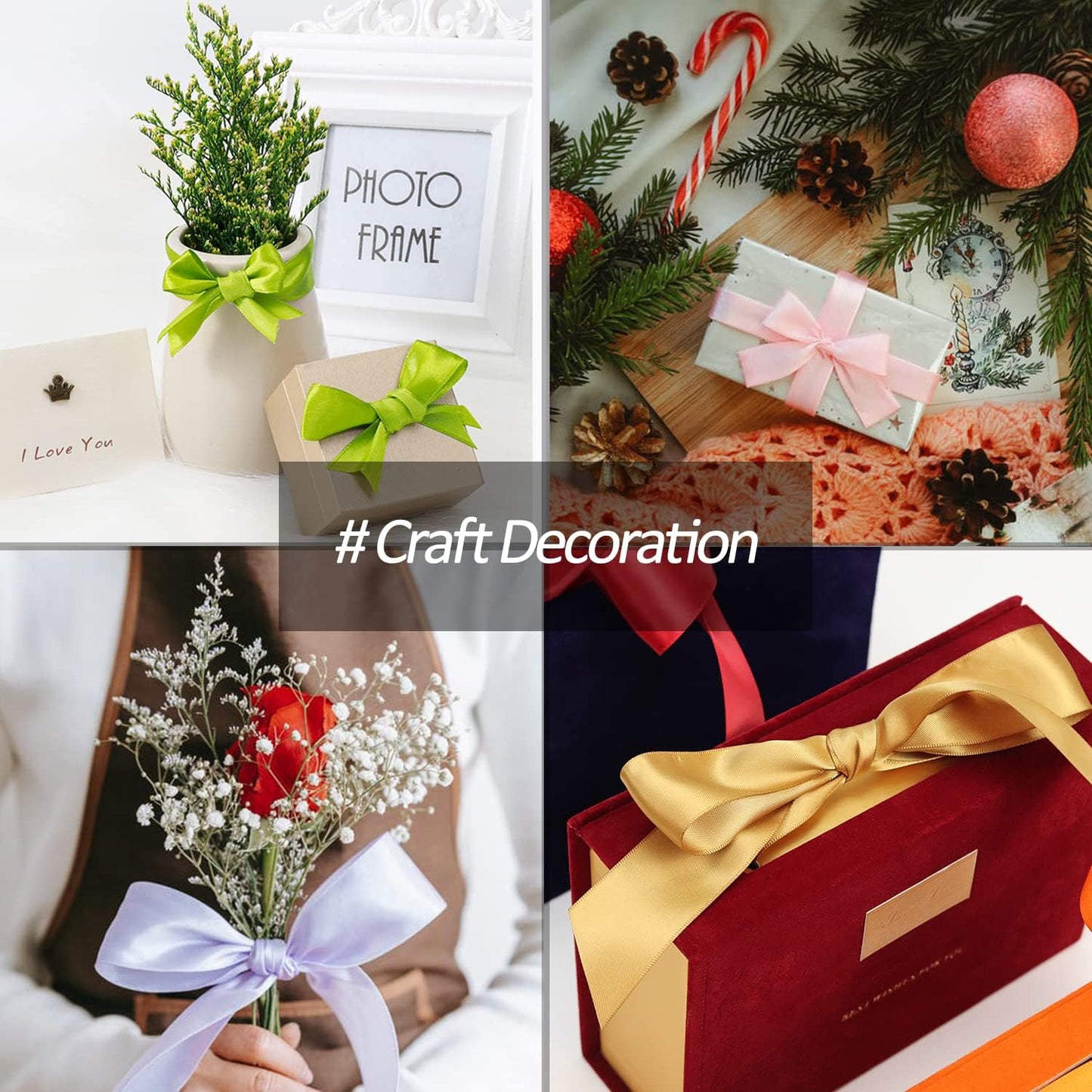 1" Wide x 100 Yards Single Face Polyester Satin Ribbon, Satin Ribbon for Crafts, Gift, Hair Bows, Wedding Party Decoration, Bow Making & Other Projects (Green)