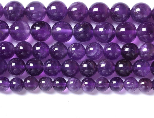 36pcs 10mm AAA Natural Amethyst Beads Crystal Energy Healing Power Stone Beadsfor Jewelry Making DIY Bracelet Necklace Accessories 15"