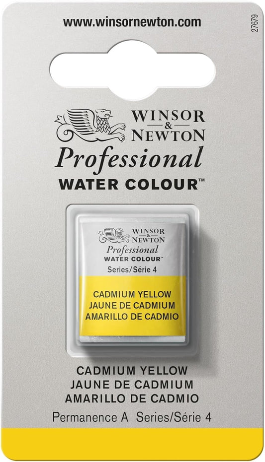 Winsor & Newton Professional Watercolor, Half Pan, Cadmium Yellow