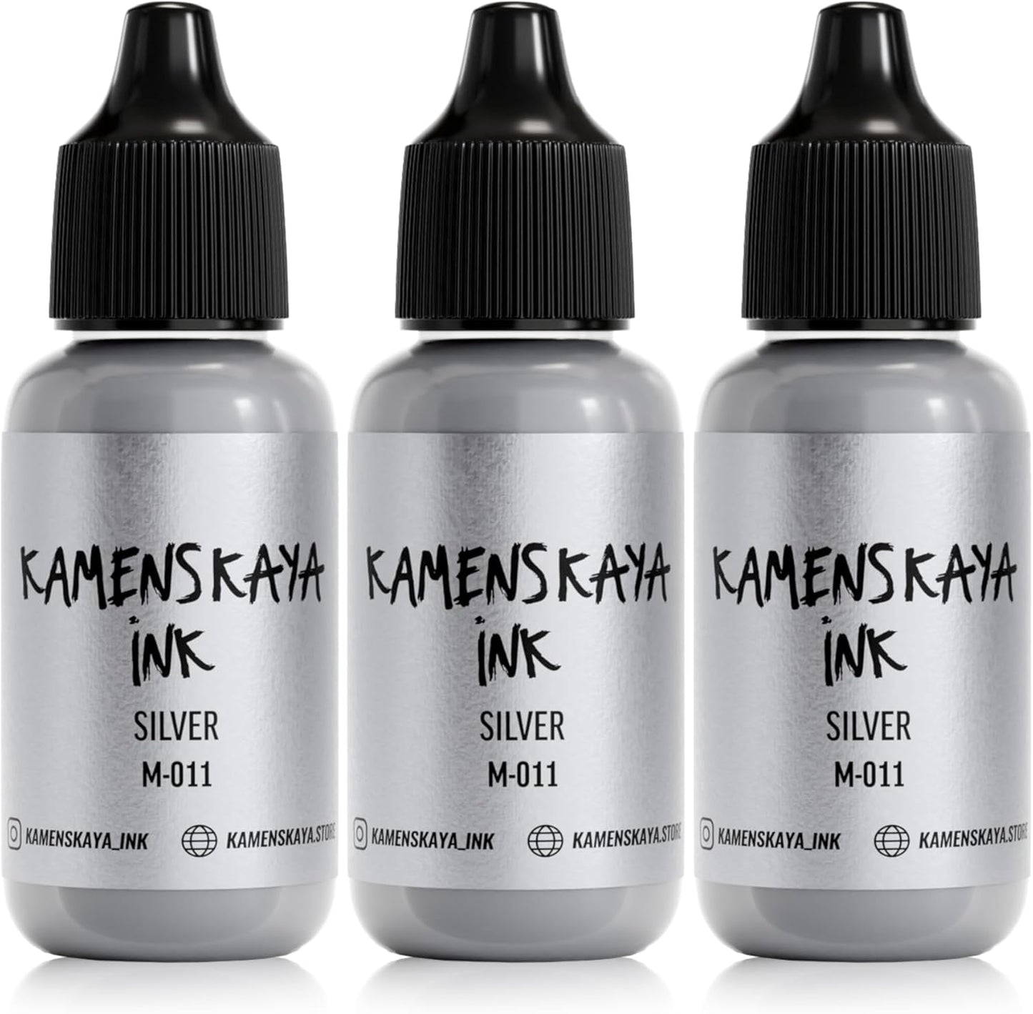 Metallic Alcohol Ink Set: Silver Alcohol Ink, 3 pcs 0.51 fl oz (15 ml) Each