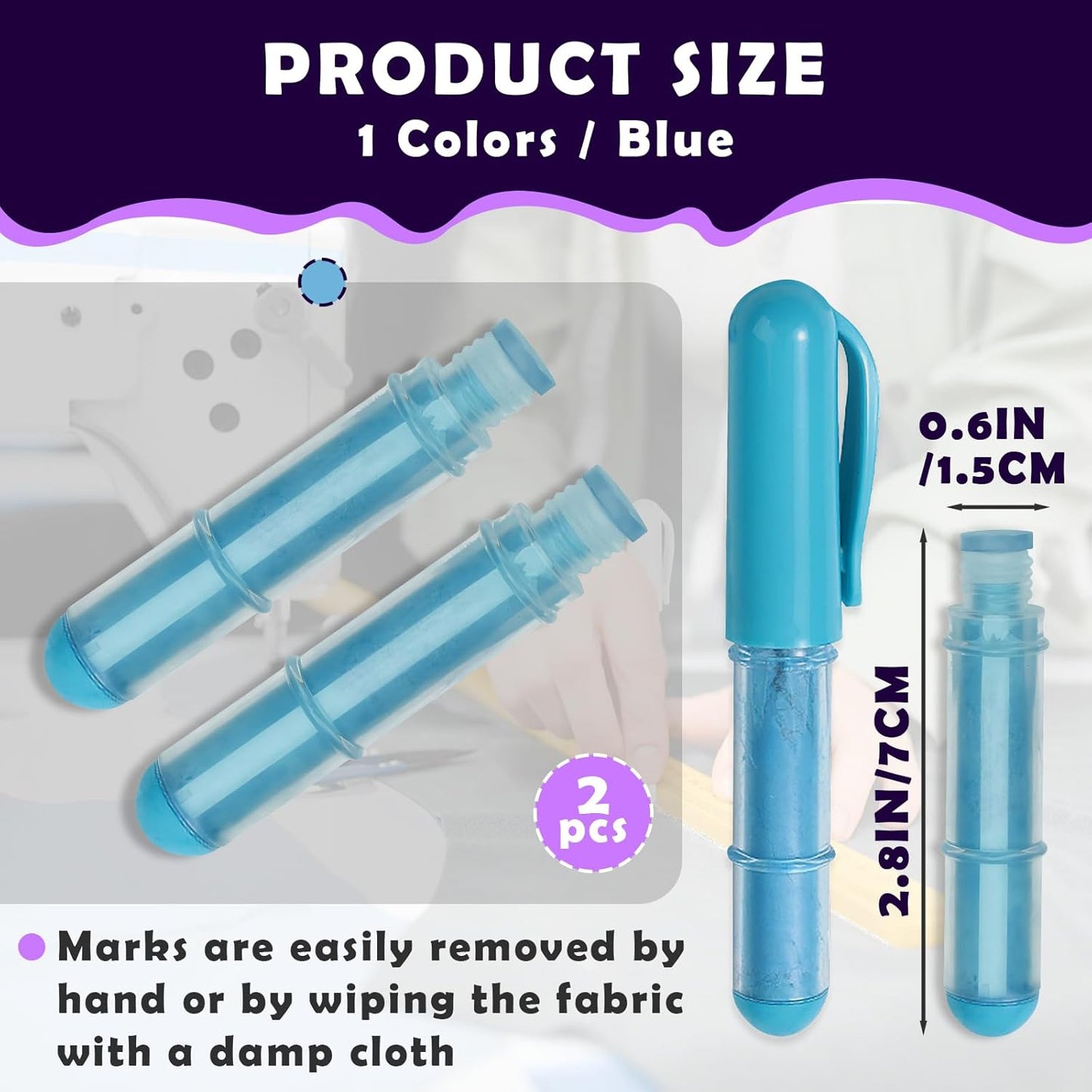 2PCS Sewing Chalk Refill - Blue
