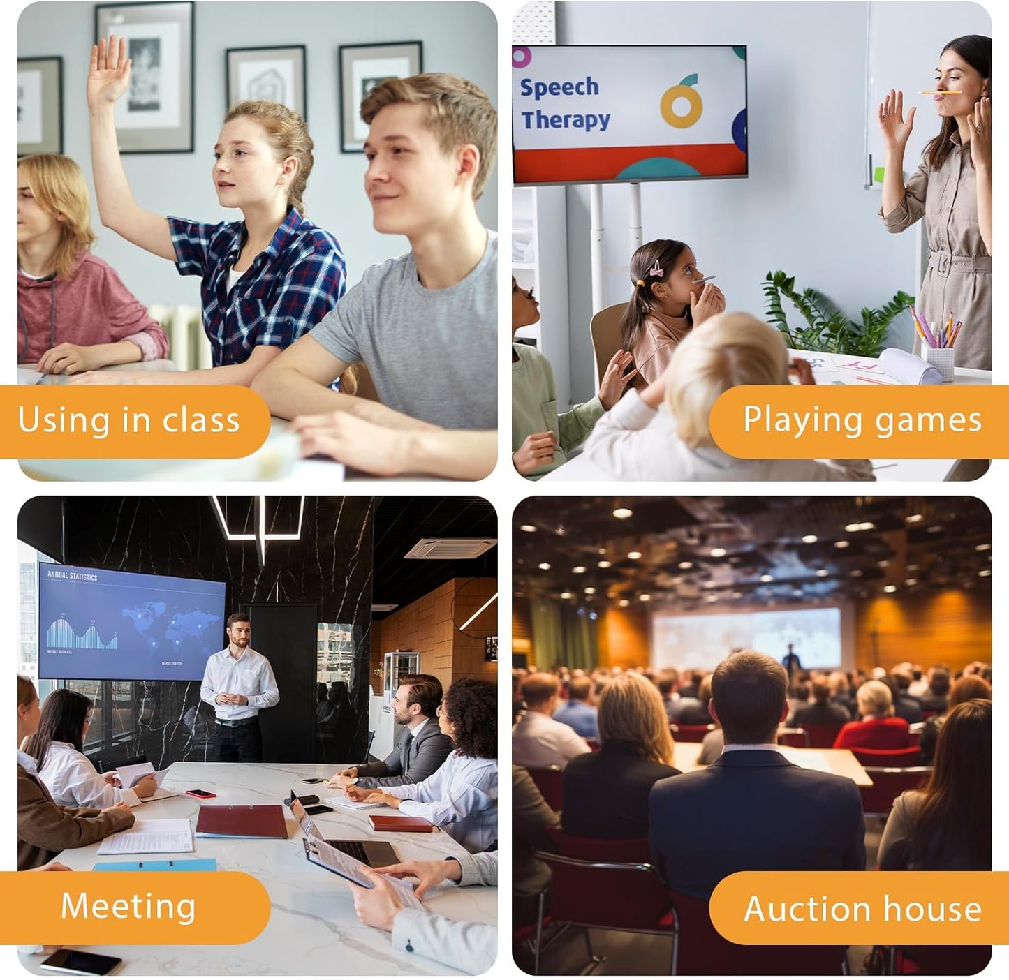 12 Pcs Dry Erase Answer Paddles, Auction Paddles Bulk, 9.8 x 8 Inches White Board, Double Sided Paddle for Students Classroom Office Meeting Voting Answers Shower Games Party