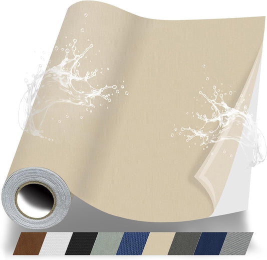 Fabric Repair Patches, 35X79 Inch Canvas Self-Adhesive Fabric Patches Tape Durable, DIY Large Canvas Repair for Sofa, Couches, Furniture, Chair, Clothing （35X79 Inch, Beige）