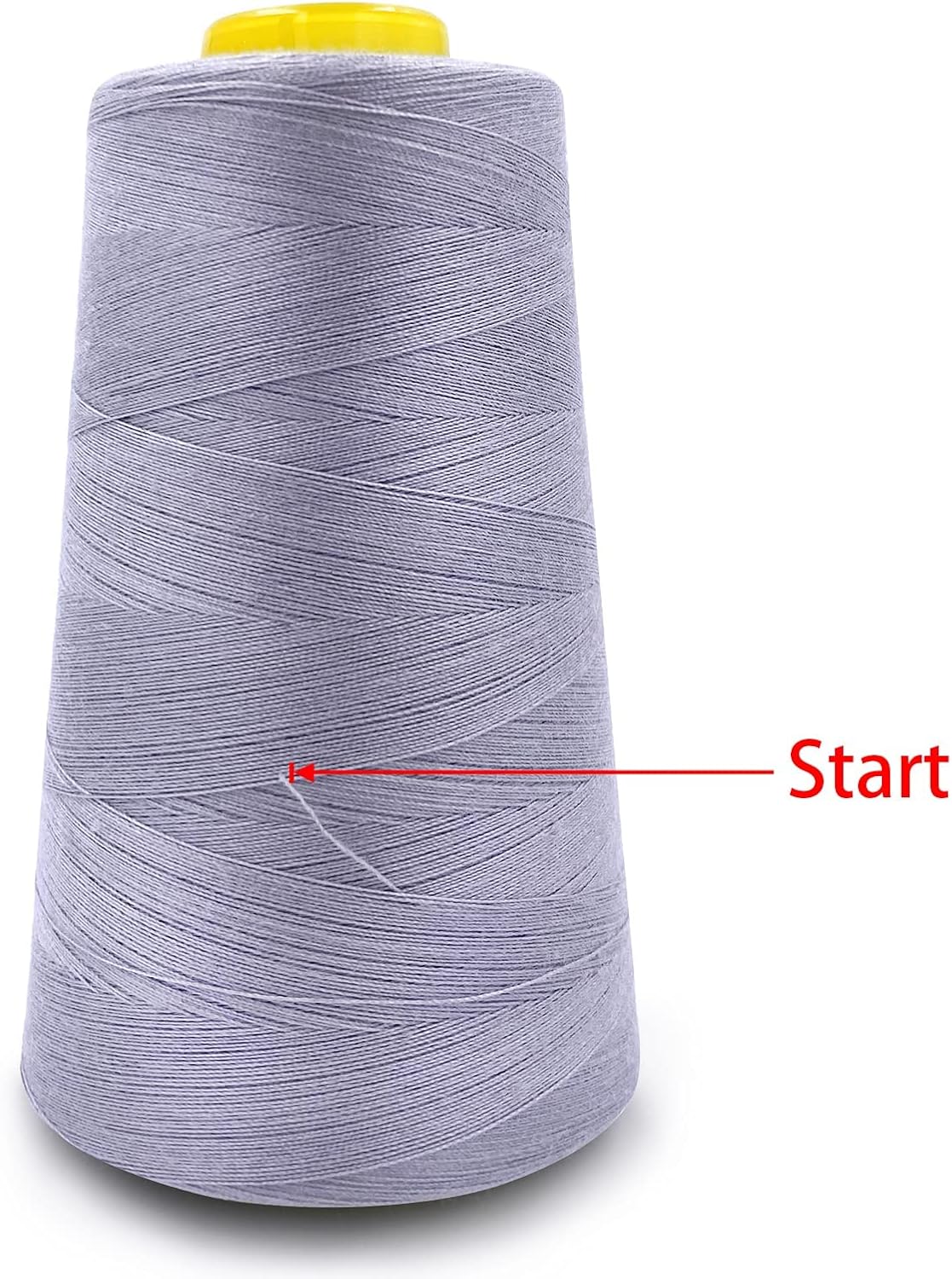 Tortoise 4 Cones of 3000 Yards Each Spool Thread for All Purpose, Serger, Overlock, Quilting, Sewing Machine - 40S/2 Gray 100% Polyester