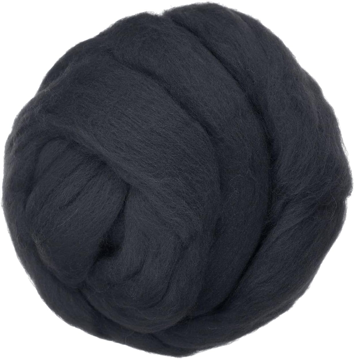 PATIKIL Wool Roving Yarn, 150G/5.3OZ Soft Felting Wool Pure Chunky Roving Yarn Bulk for Needle Felting Knitting Blanket Spinning Weaving DIY Craft, Gray