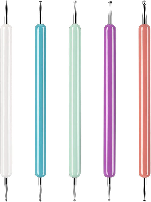 5 Pcs Pattern Tracing Stylus, Ball Embossing Stylus for Transfer Paper, Tracing Tools for Drawing, Embossing Tools for Paper, Art Dotting Tools for Nail Art, Ball Tip Clay Tools Sculpting Stylus