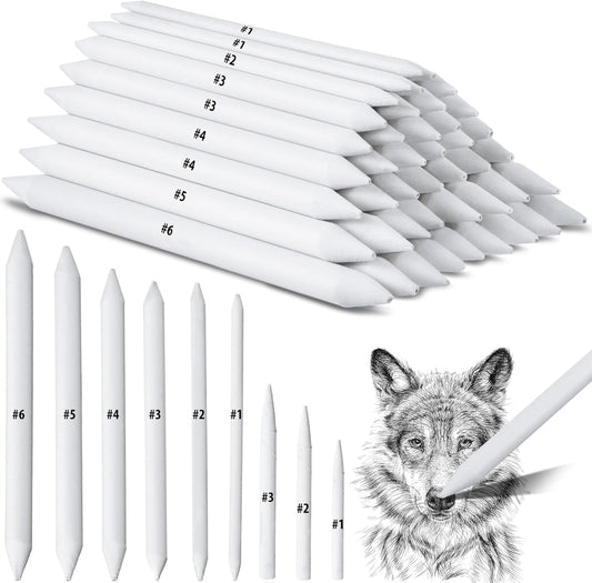 Fulmoon 288 Pcs Blending Stump and Tortillion Set Paper Art Blenders Blend Stumps for Drawing Shading Drawing Supplies Pencil Sketch Paint Tools for Student (Assorted,Mixed Sizes)