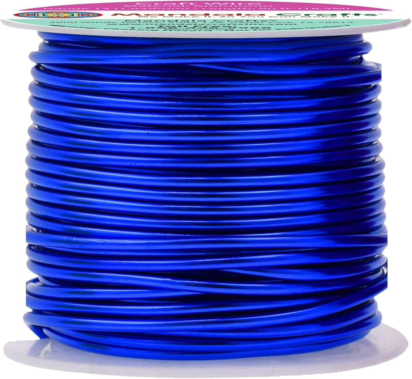 Mandala Crafts 13 Gauge Anodized Aluminum Craft Wire for Jewelry Making - 240 FT Colored Flexible Rainbow Wire - Bendable for Bonsai Armature Crafting Sculpting