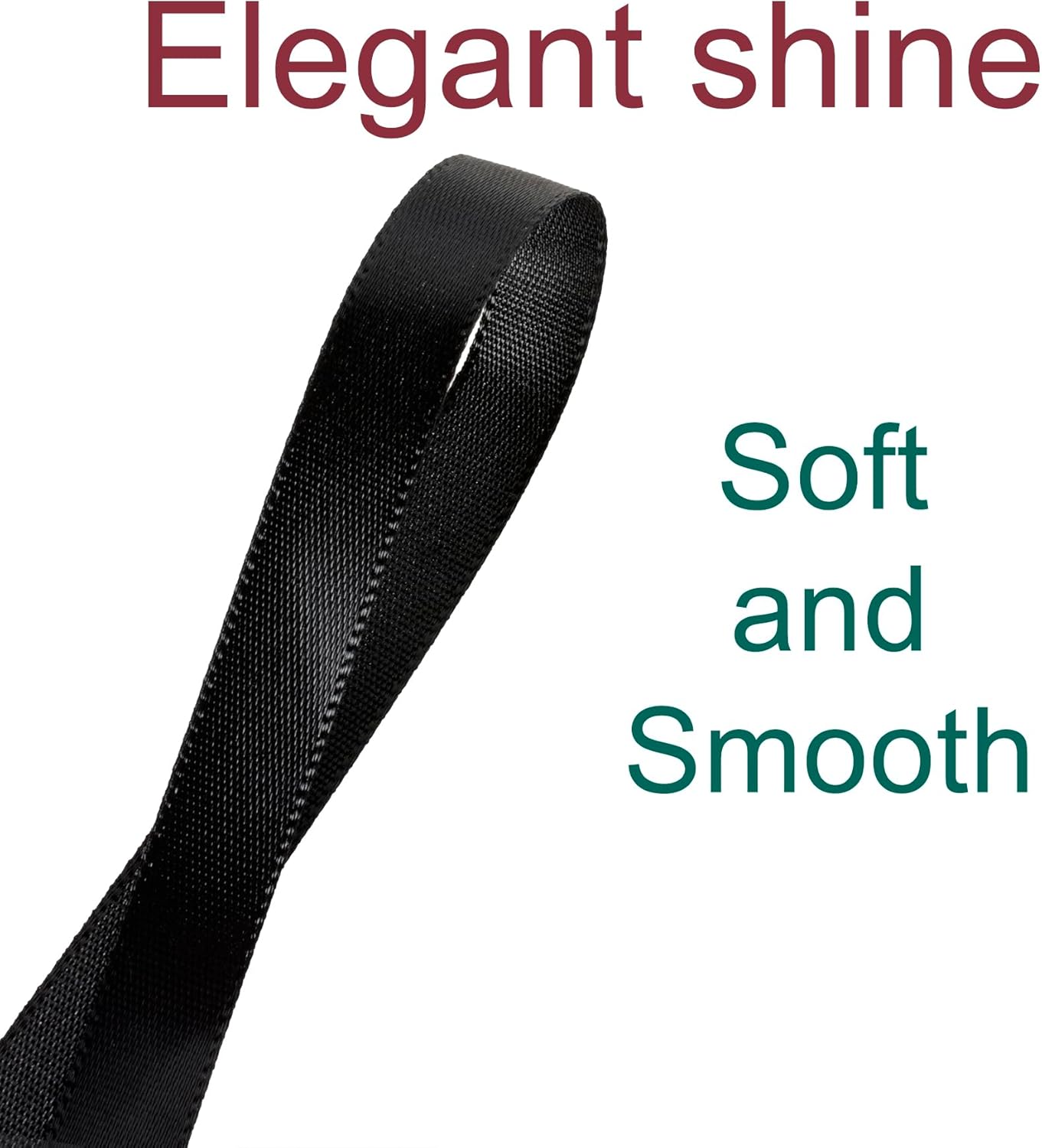 3/8 Inch Black Ribbon, 50 Yards Craft Polyester Satin Ribbon Perfect for Gift Wrapping, Handmade Roses, Wedding Party Decorations and DIY Crafts