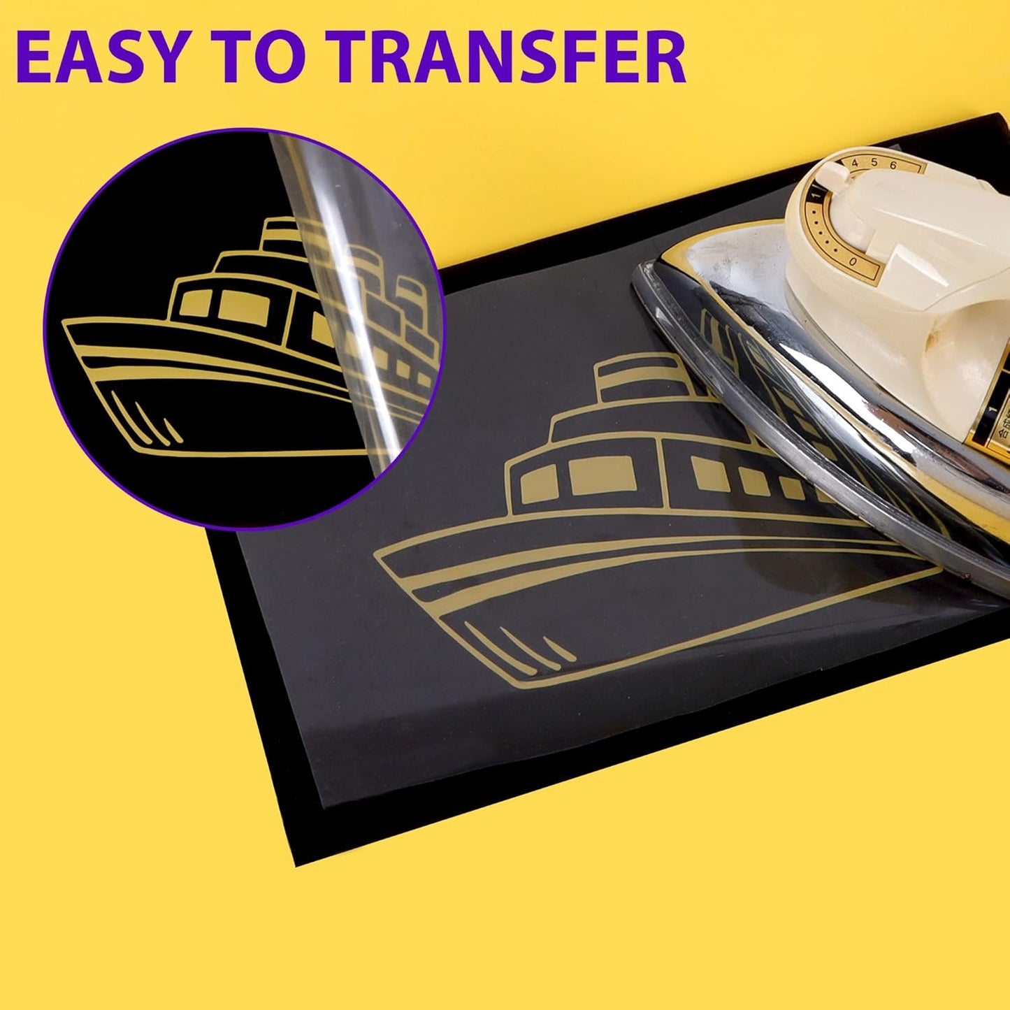 RENLITONG Golden Iron on Vinyl 12Inch by 20ft Roll HTV Heat Transfer Vinyl for T-Shirt HTV Rolls for All Cutter Machine - Easy to Cut & Weed for Heat Transfer Design