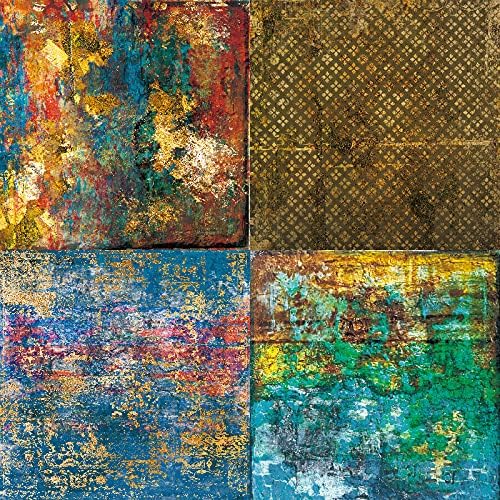 Scrapbook Paper Pad 6x6 Vintage Colored Paper, Single-Sided Decopodge Paper,Colorful Cardstock Paper Scrapbooking DIY Decorative Background Cardmaking Supplies, Junk Journal Craft Paper-24Pcs