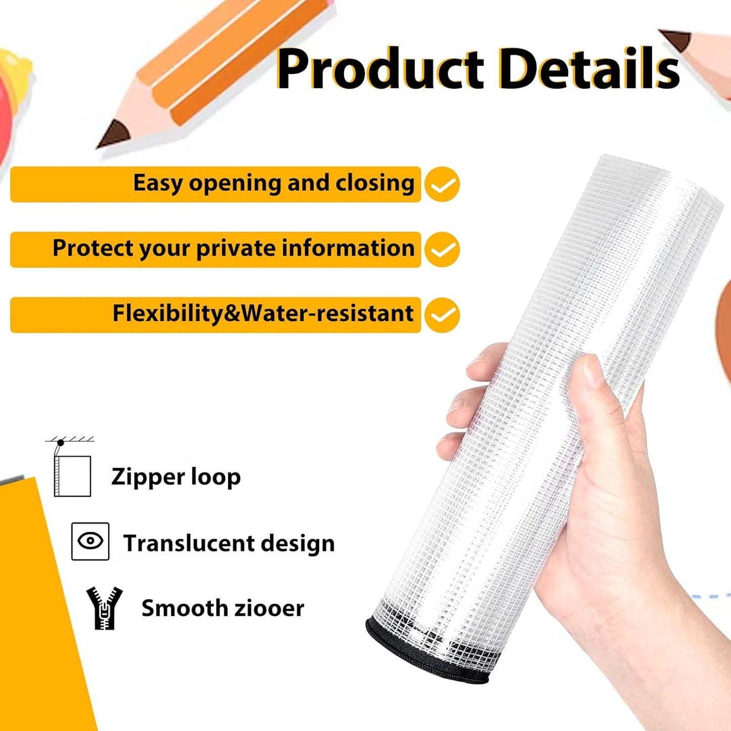 24pcs A4 Mesh Zipper Pouch File Bags, Black Reusable Zipper Bags for Organizing Storage, Waterproof Puzzle Bag, Zipper File Bags for Board Game Storage and School Office Supplies