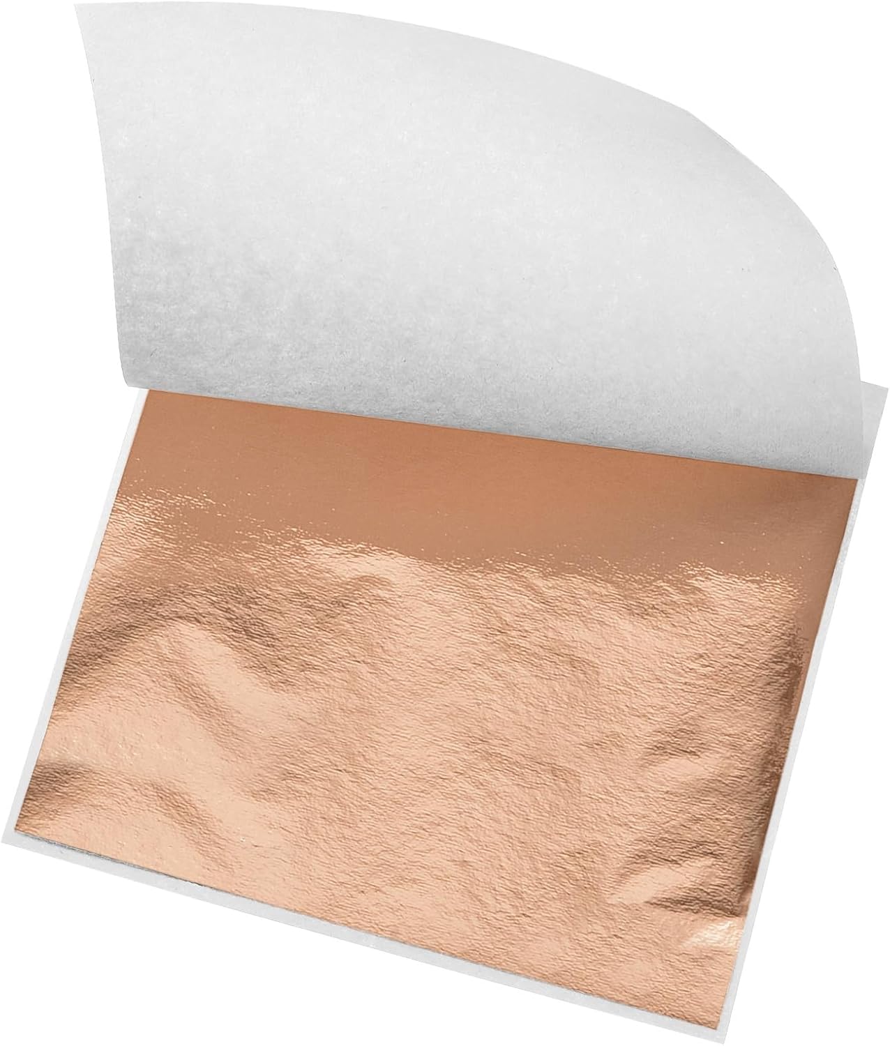 MECCANIXITY Gold Leaf Foil Sheet, Rose Gold Leaf Papers, 3.3 Inch x 3.1 Inch for Art Decoration, Sculptures, Painting, Pack of 150 Pcs